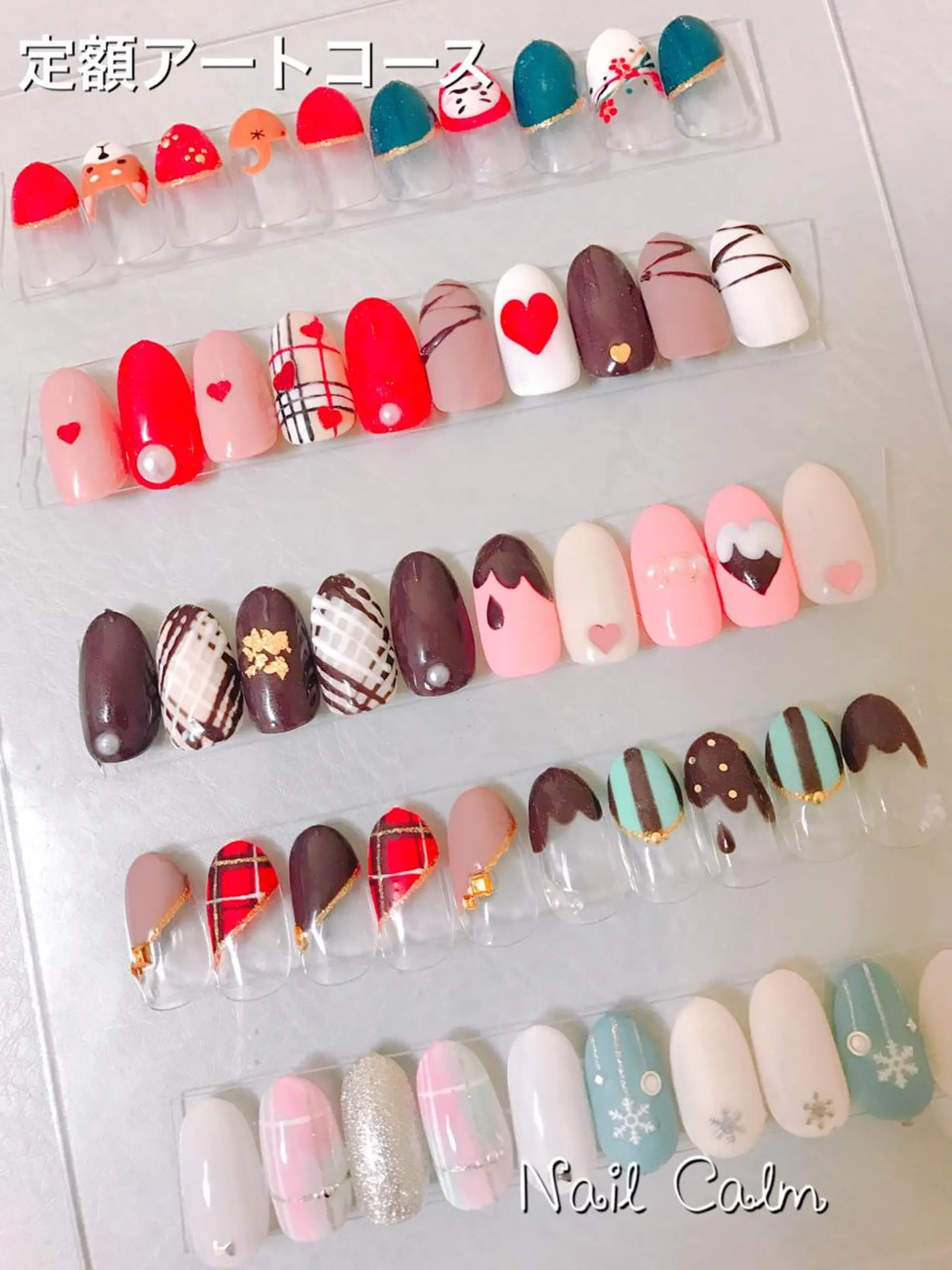 ネイル アートネイル バレンタイン ハンドネイル Nail Calm所属・プライベートサロン Calmのネイルデザイン