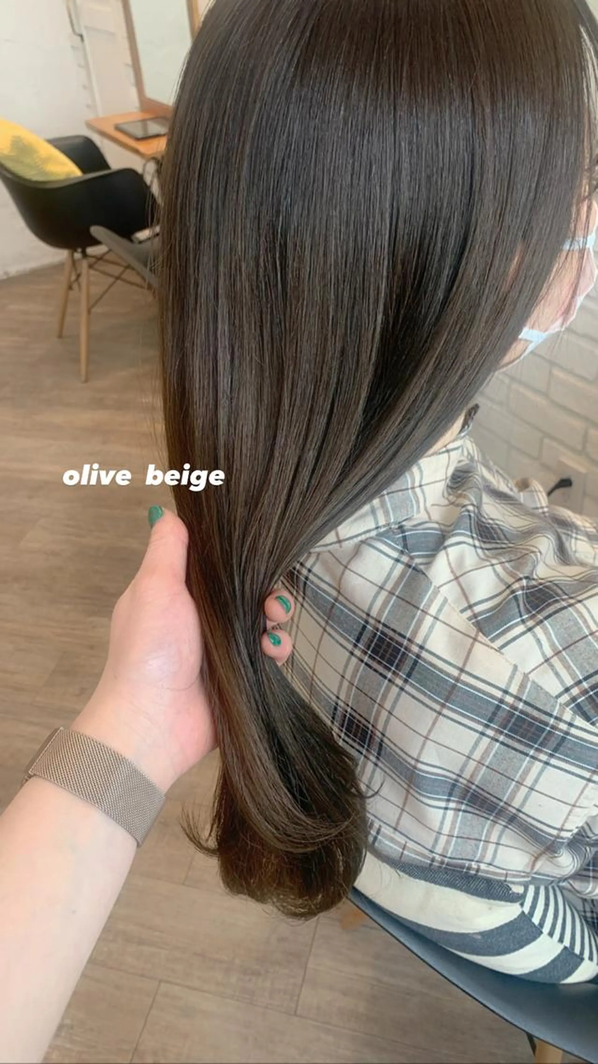 セミロング カラー グレージュ オリーブカラー オリーブグレージュ オリーブグレー 🌟アレンジが似合う カラー🌟Rumiのヘアスタイル