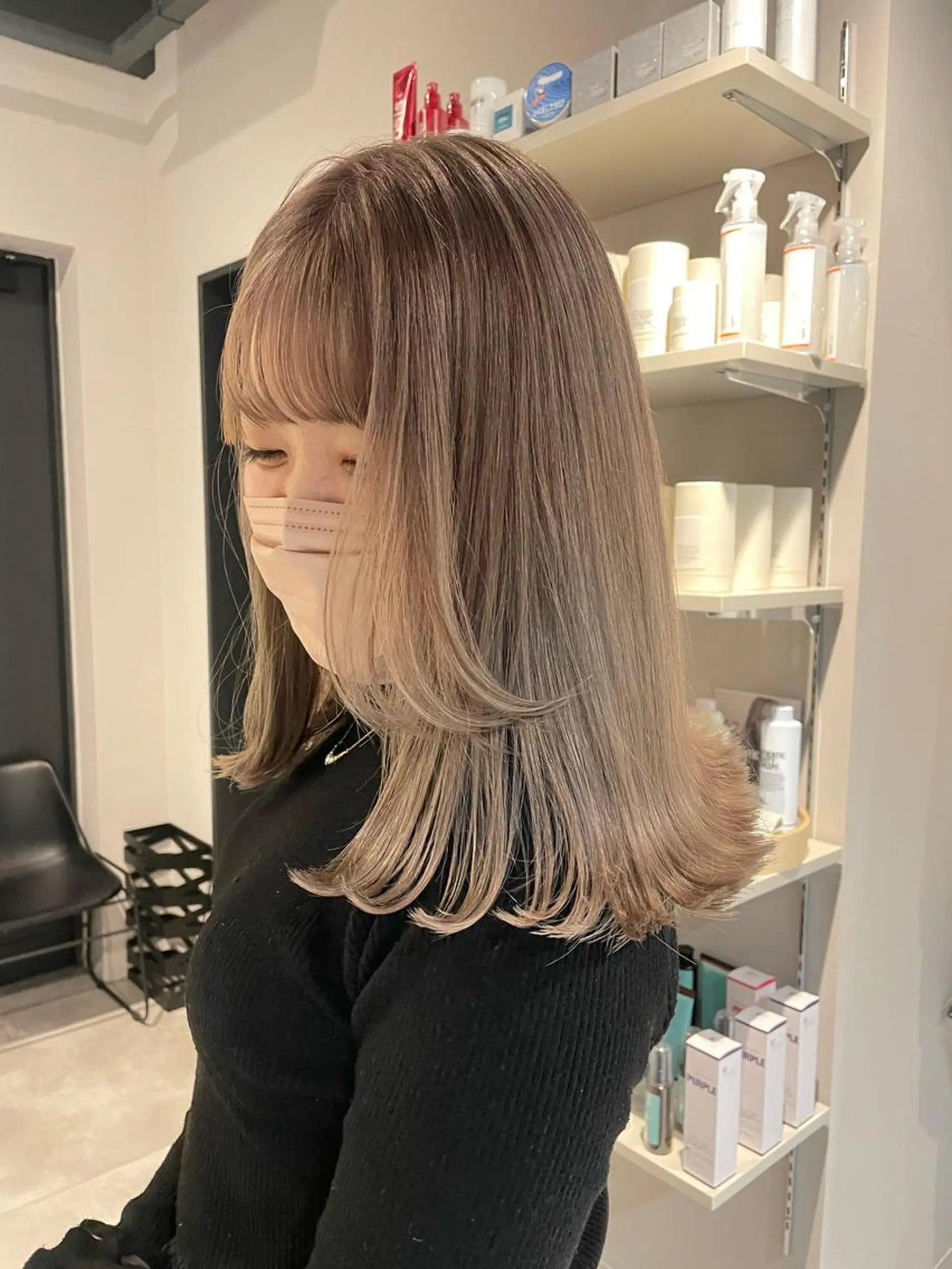 ミディアム カラー ブリーチ ブリーチ👩‍🦳/ ‪✂︎MANAMIのヘアスタイル