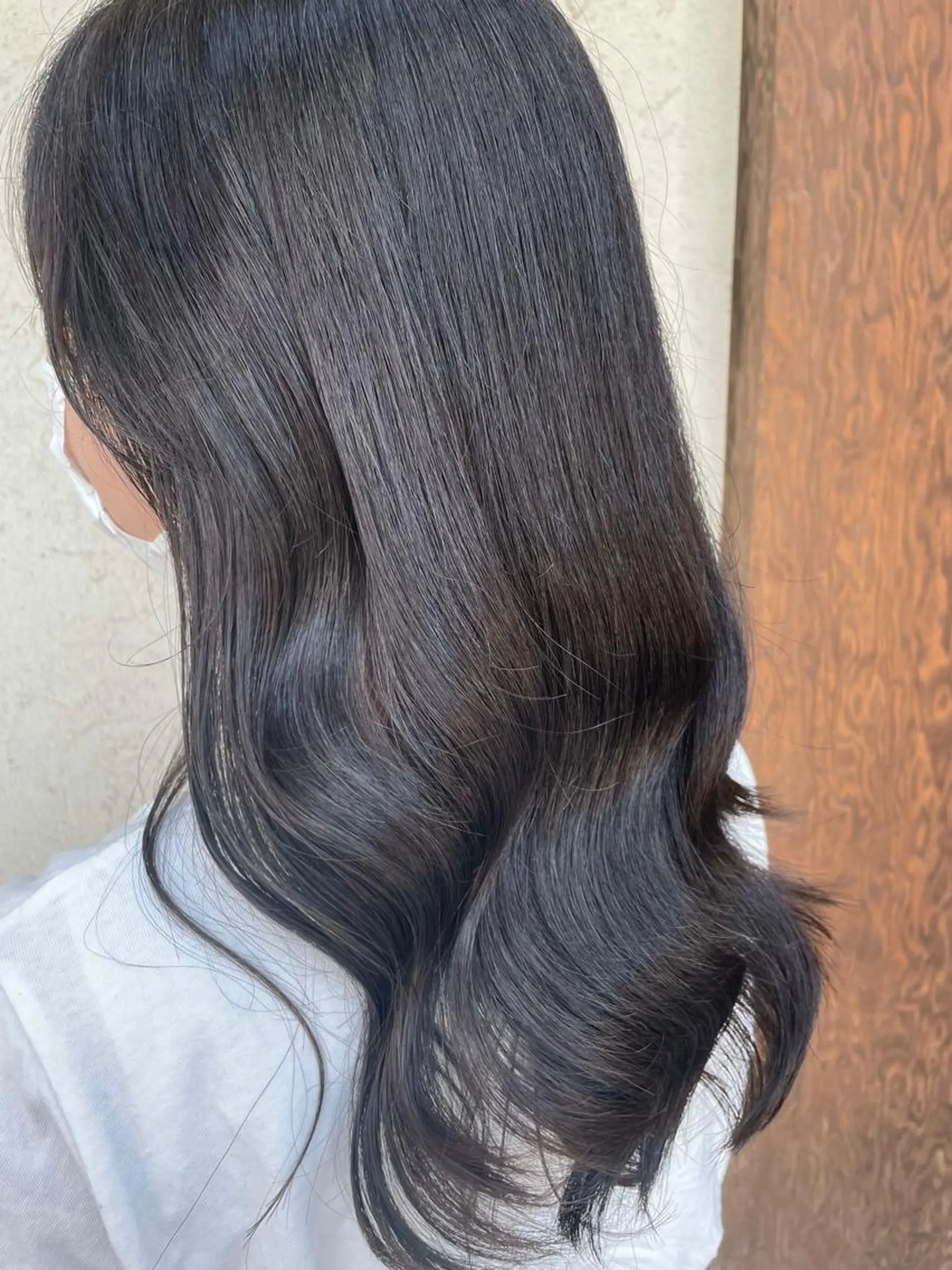 セミロング 縮毛矯正 トリートメント しもかわ かほのヘアスタイル