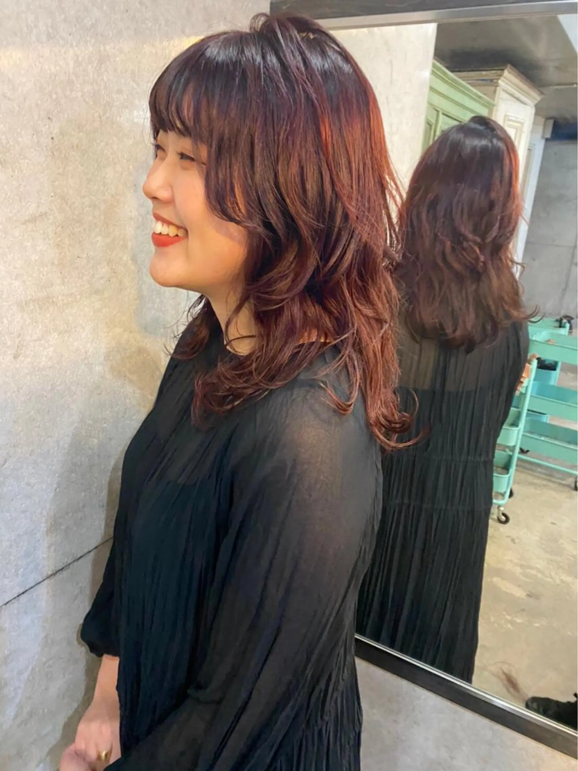 ミディアム カット パーマ メンズ特化美容師 ハスイルイのヘアスタイル