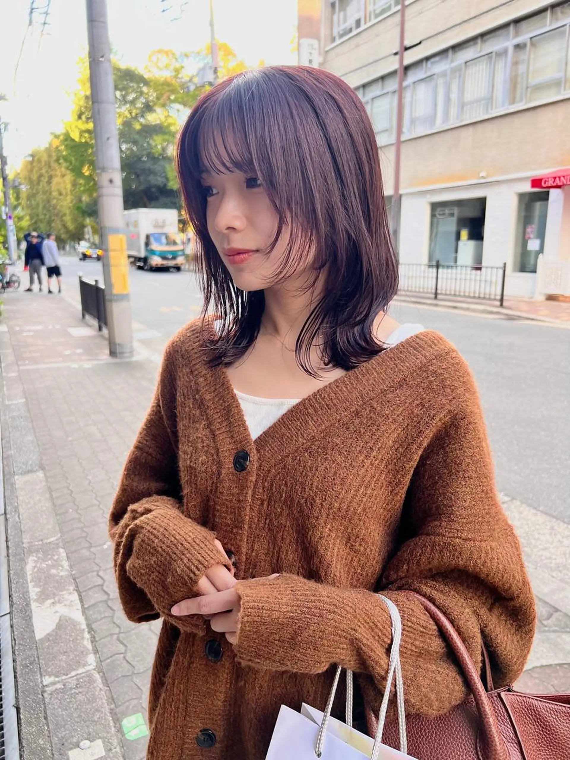 ミディアム カラー カット ヘアカラー トリートメント 樫原裕二 /柔らかいカラーのヘアスタイル