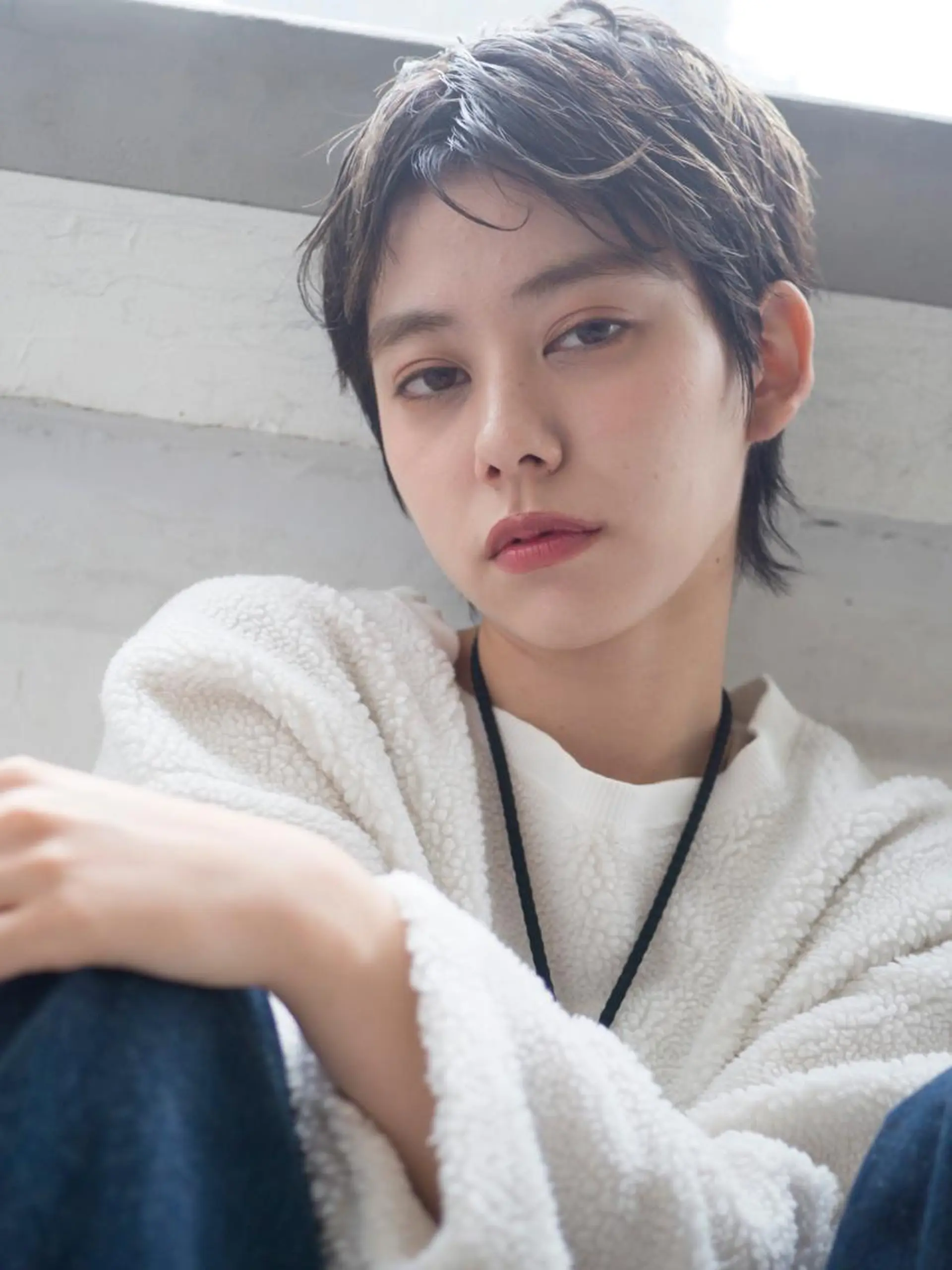 ショート ベリーショート ショートヘア nuu所属・💜ショート💜 ウルフ、ボブ二色亜美のヘアスタイル