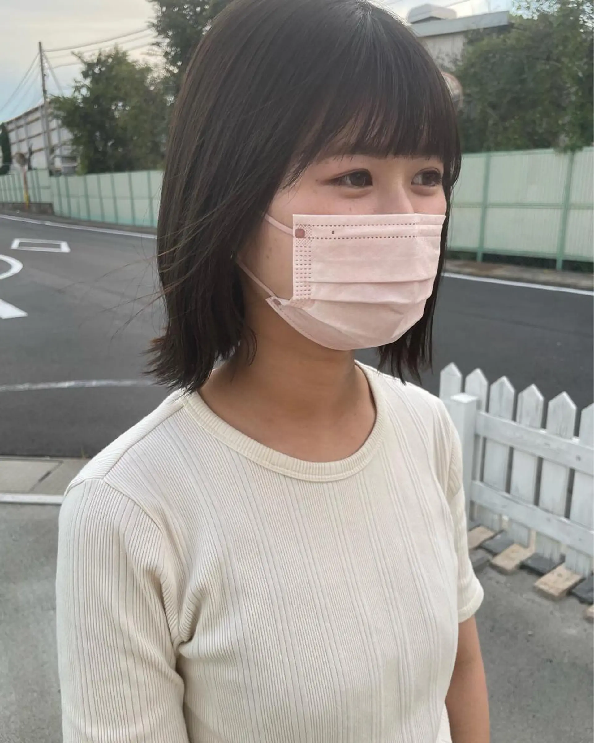 ミディアム カラー オリーブグレー カット ヘアカラー トリートメント milk所属・キノシタ マユのヘアスタイル