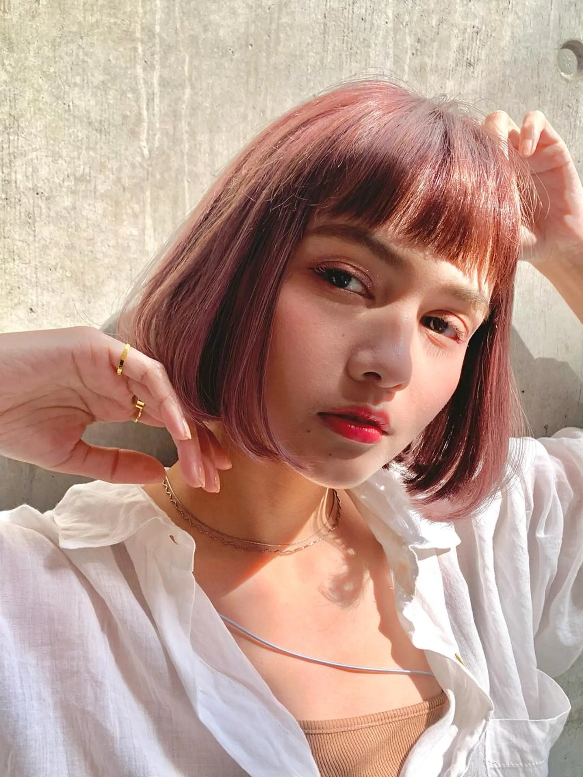 ミディアム カット ヘアカラー トリートメント Viot 銀座 樋口 桃佳のヘアスタイル