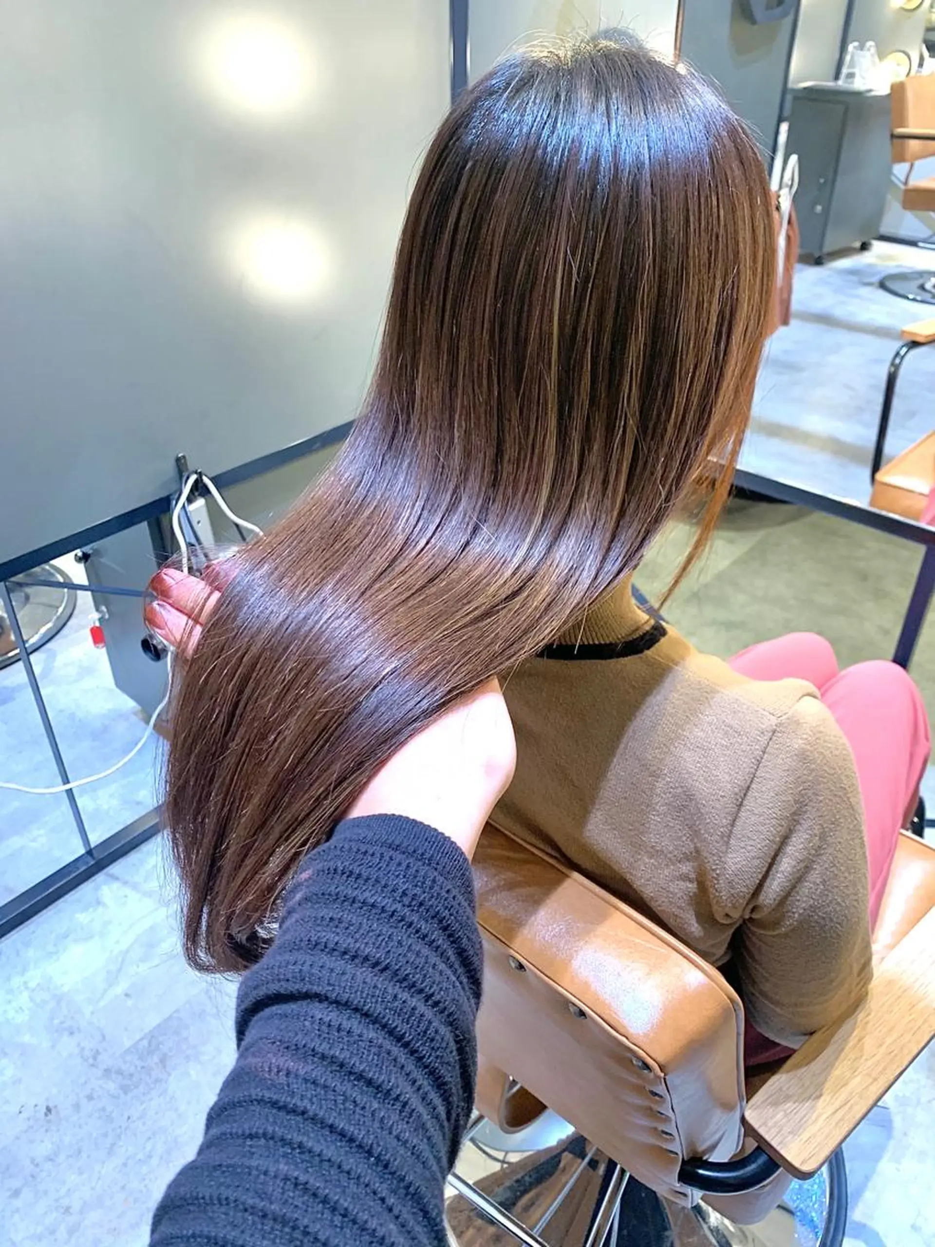 ロング カット ヘアカラー トリートメント 酸性ストレート/ブリ ーチなし/中村 匠のヘアスタイル