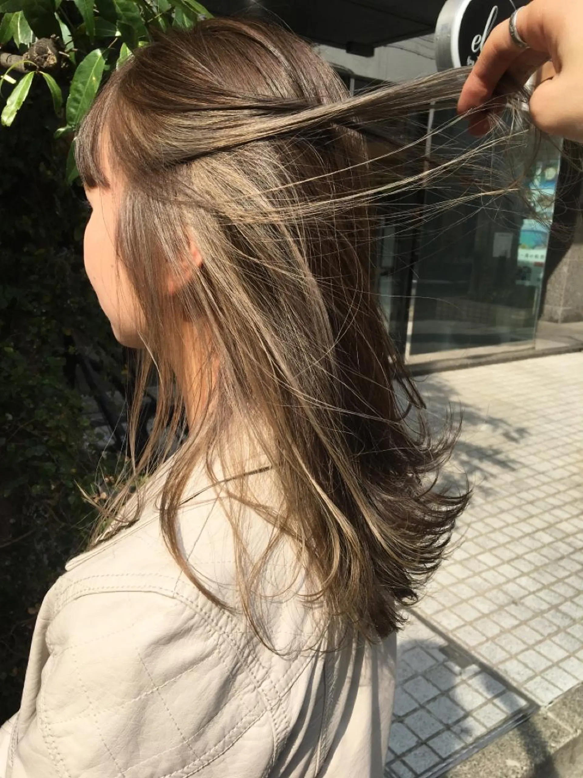 セミロング カラー ヘアアレンジ inq sakae所属・りん🌷︎名古屋 透明感カラー/カットのヘアスタイル