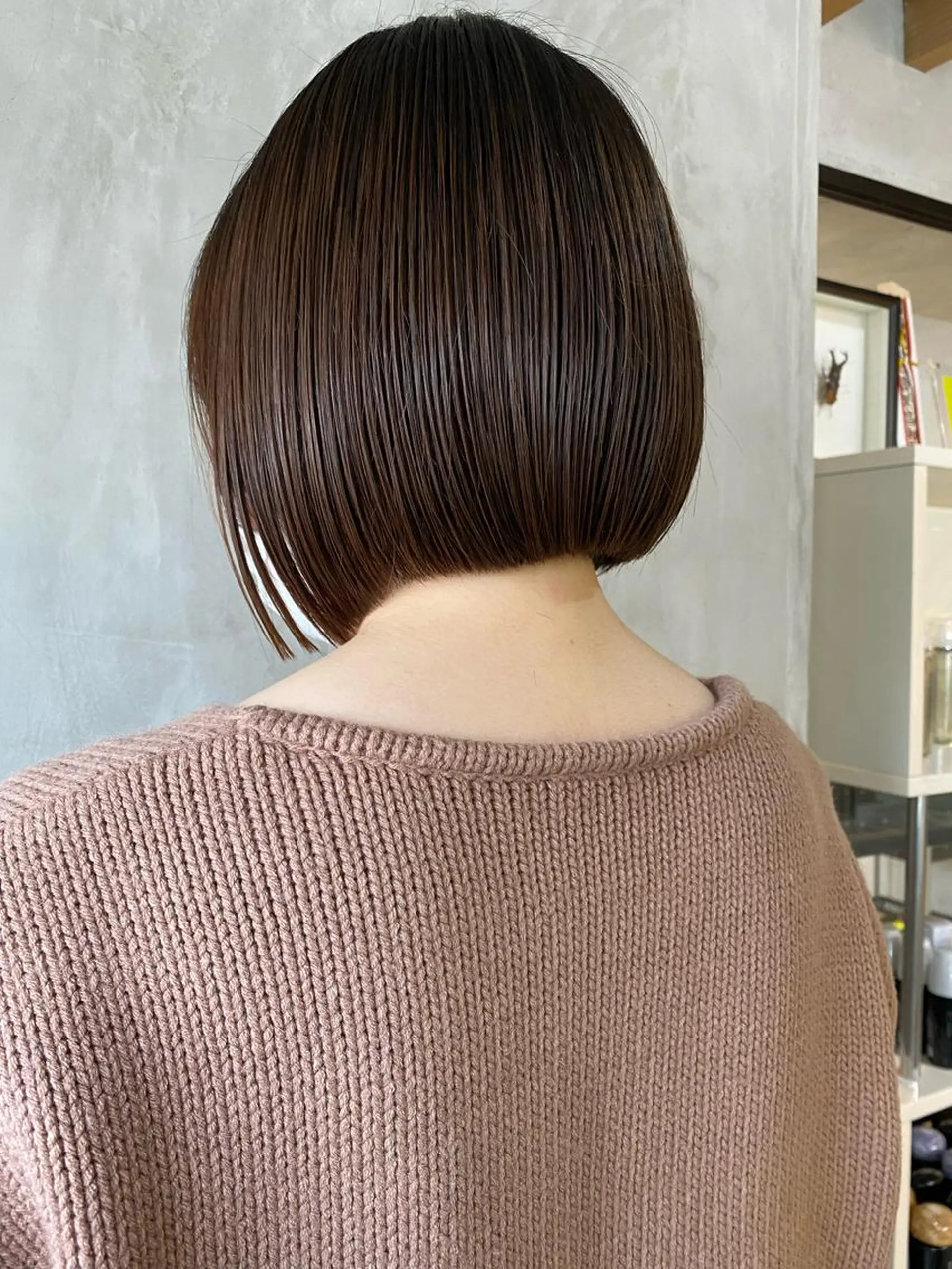 ショート カラー ヘアアレンジ 切りっぱなしボブ/ デザインカラー店長のヘアスタイル