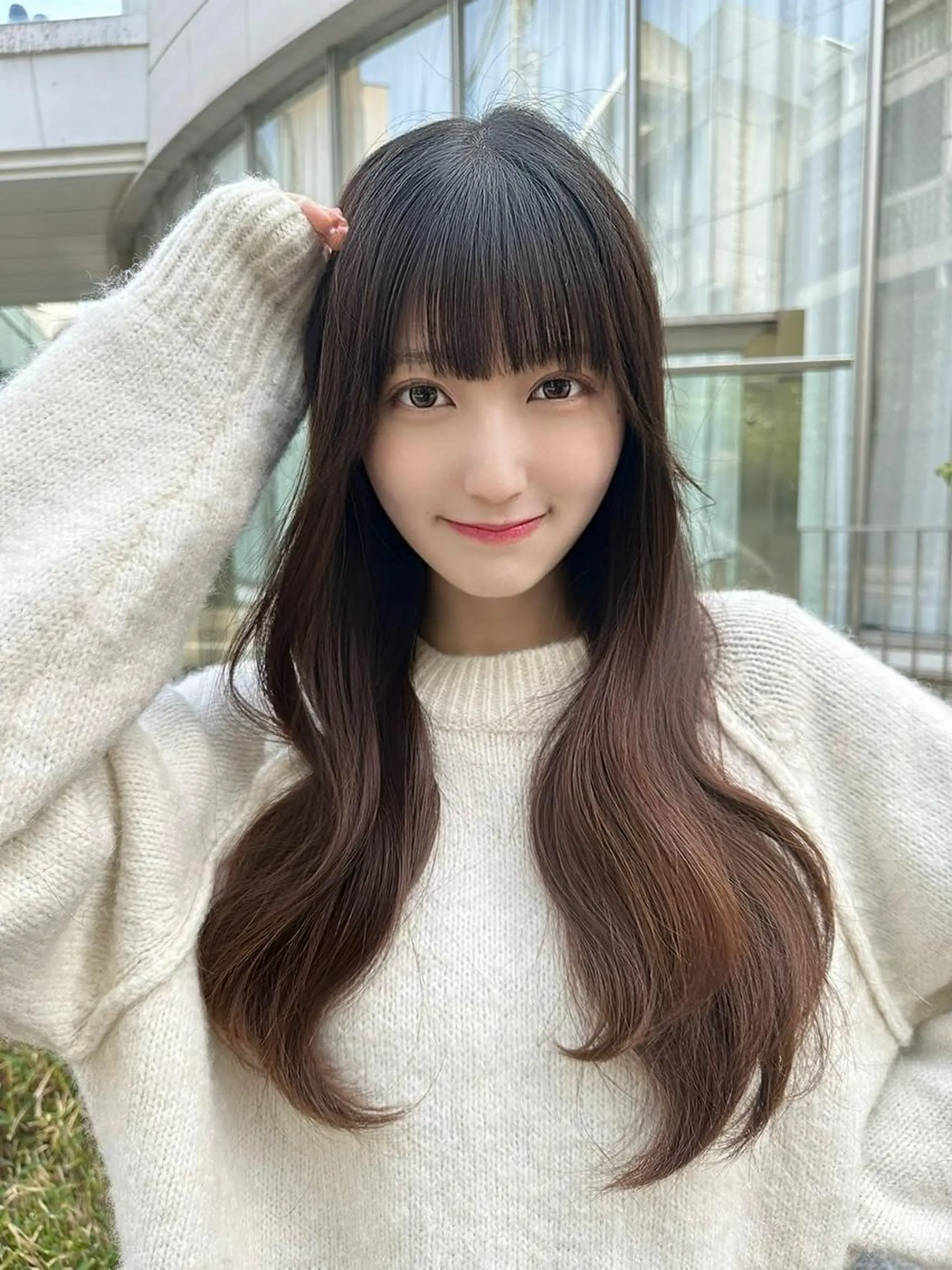 カラー 冬の透明感暗髪❄️ 上野BABY❄️のヘアスタイル