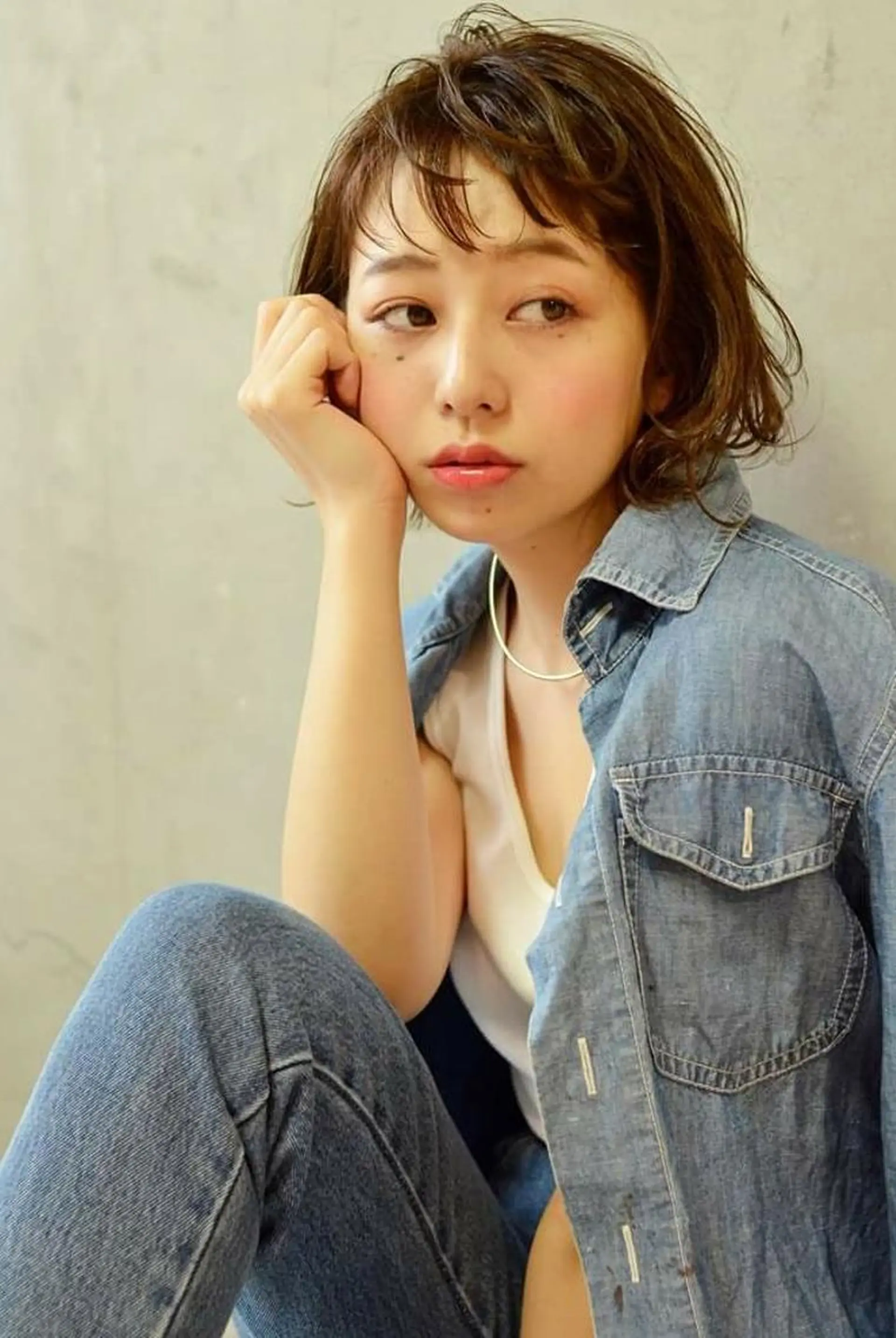 ショート カラー ショートボブ ボブ オン眉 ショートヘア coii コイ【原宿/表参道】のヘアスタイル