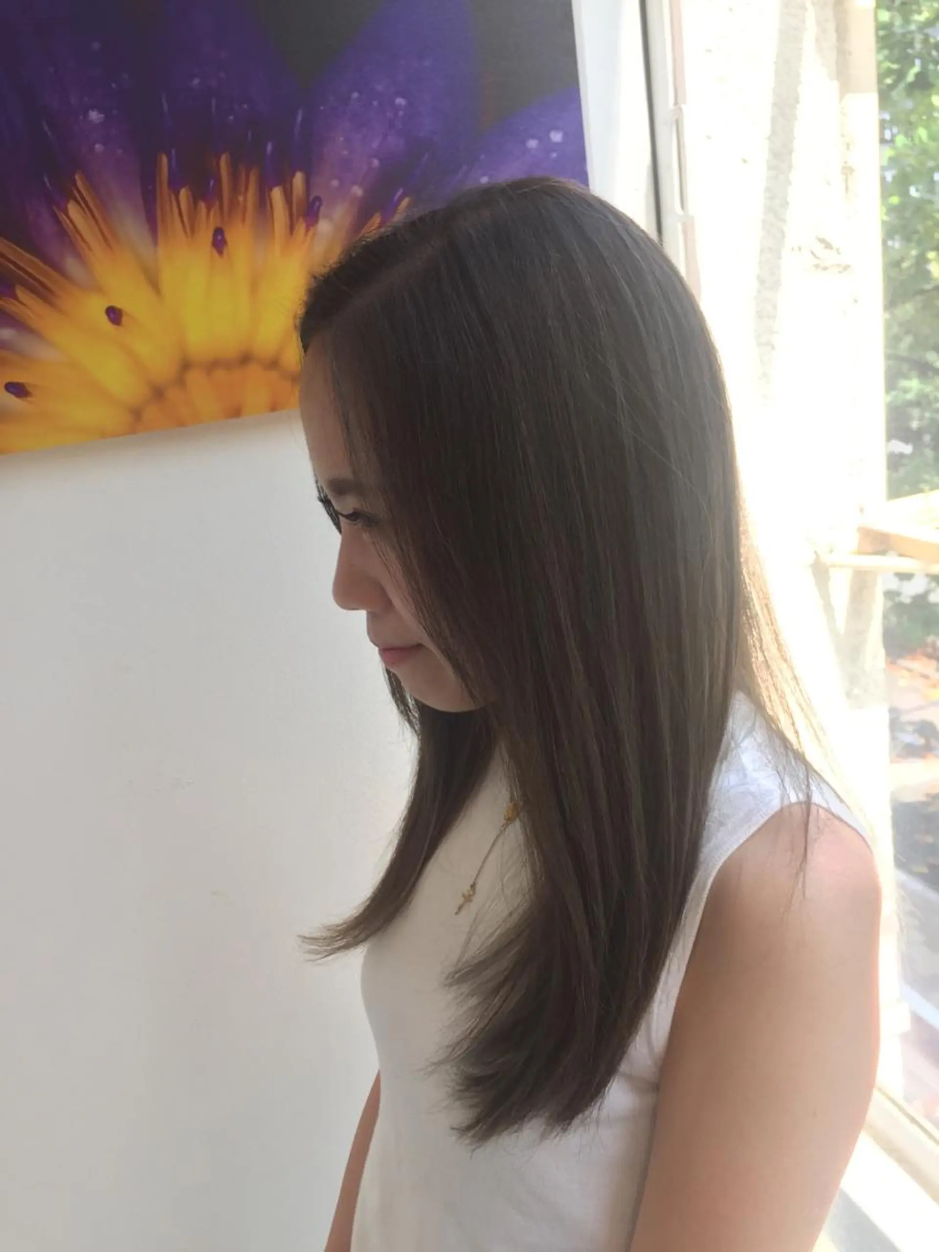 セミロング ハイライト 永井 悠大のヘアスタイル