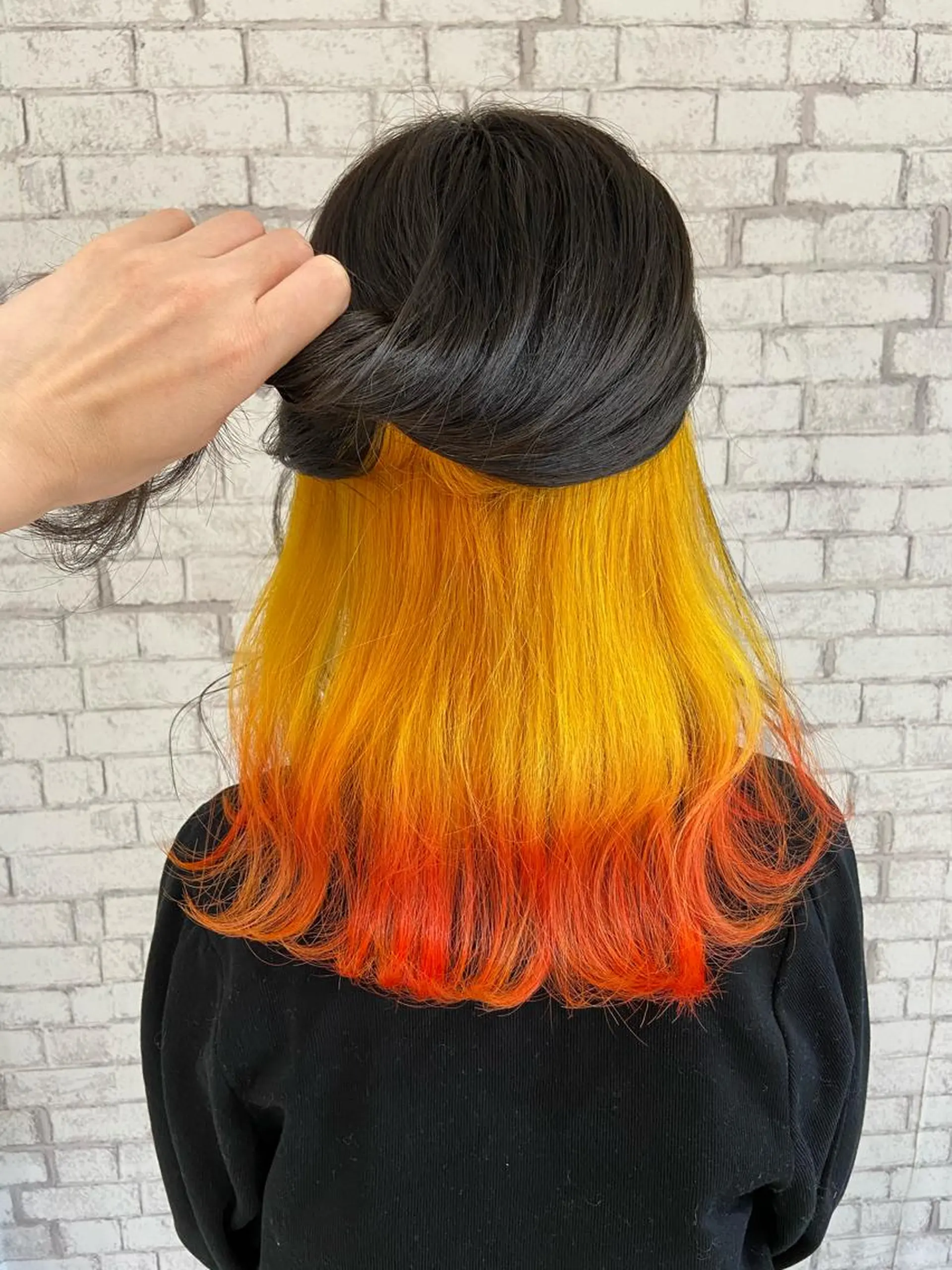 セミロング カラー ヘアカラー 透明感カラー 松田晃代のヘアスタイル