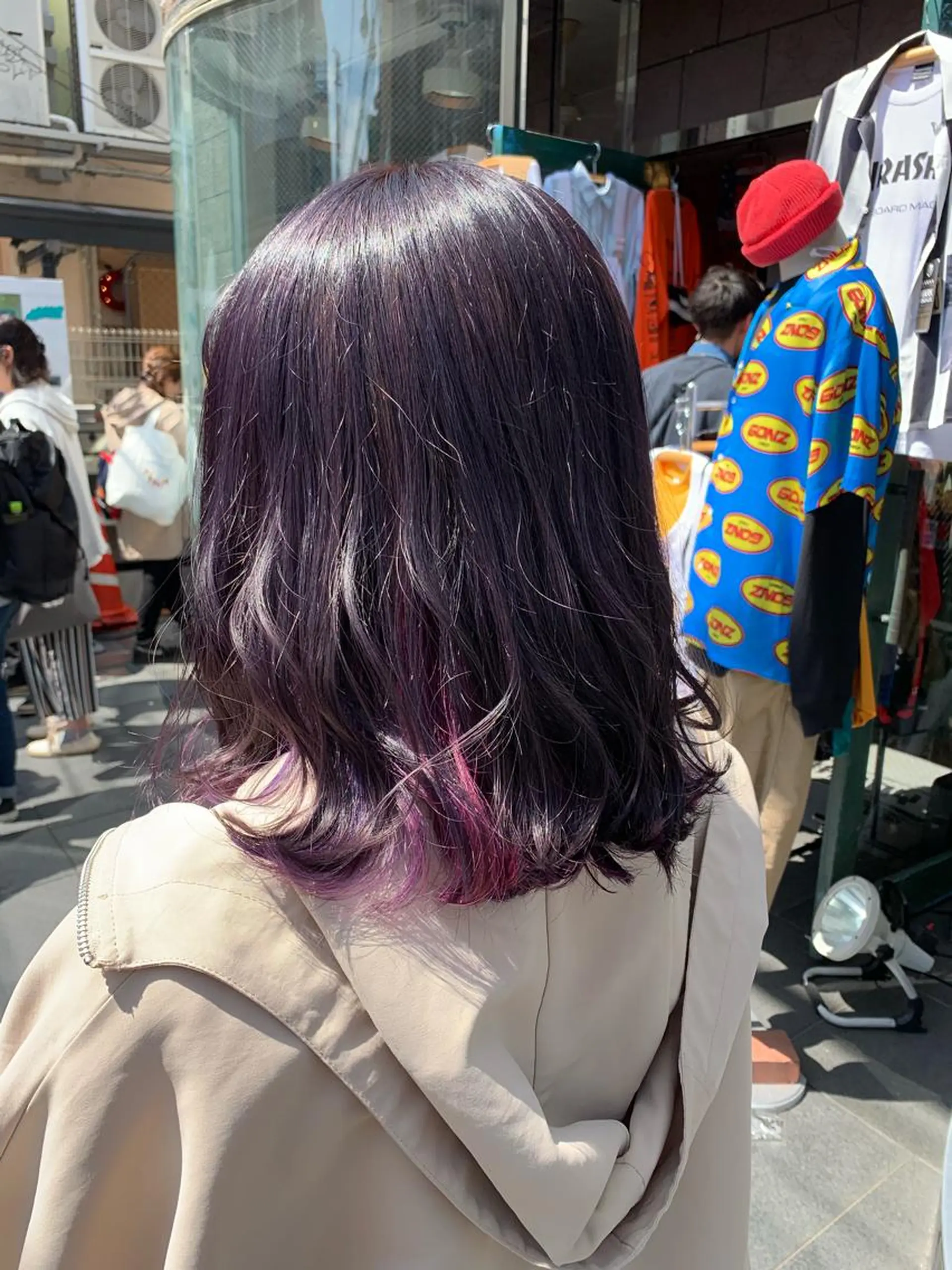 ミディアム カラー ピンクベージュ/新潟 万代/高橋桃葉🍑のヘアスタイル