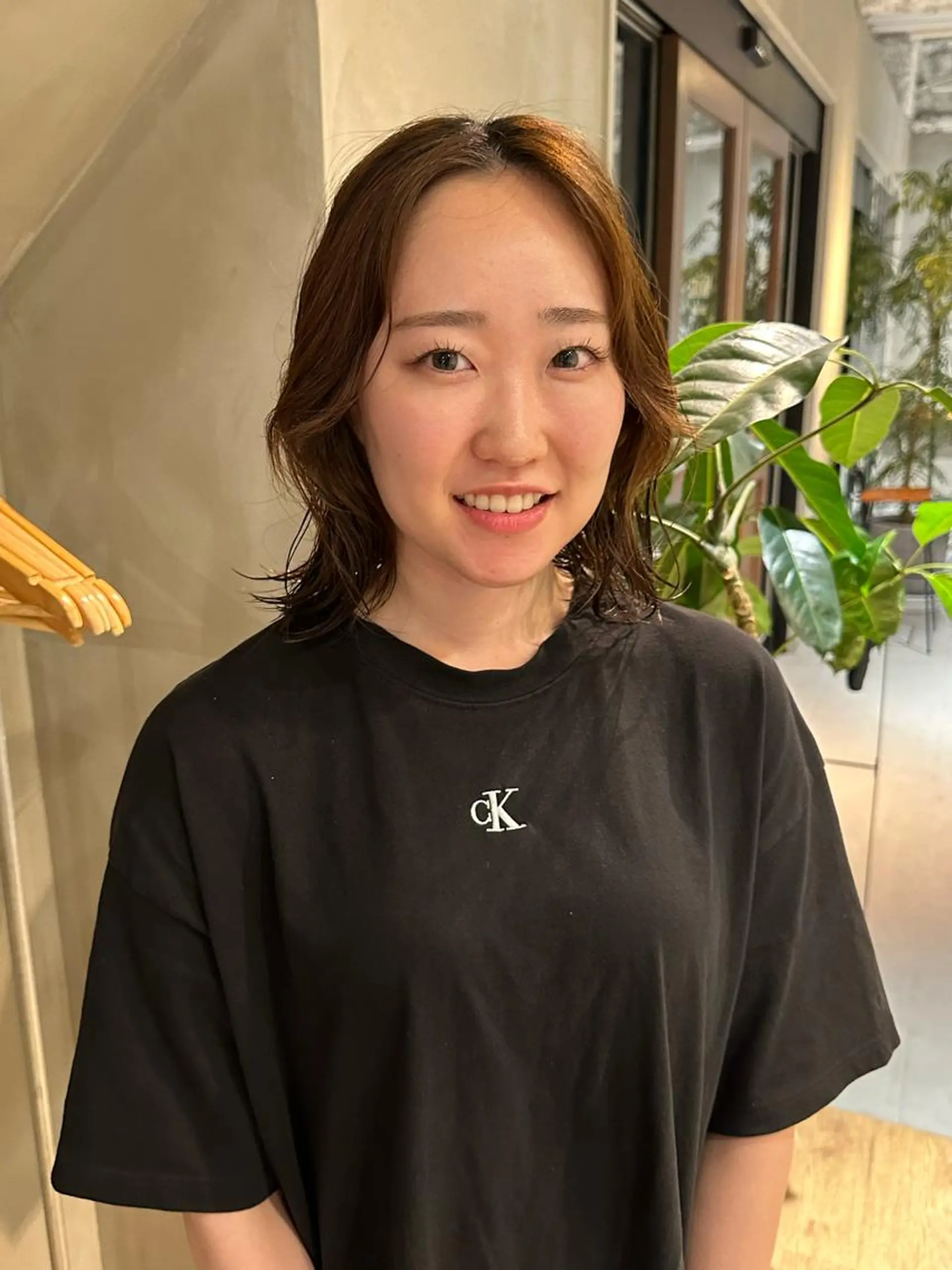 ミディアム パーマ Nikiita リコのヘアスタイル