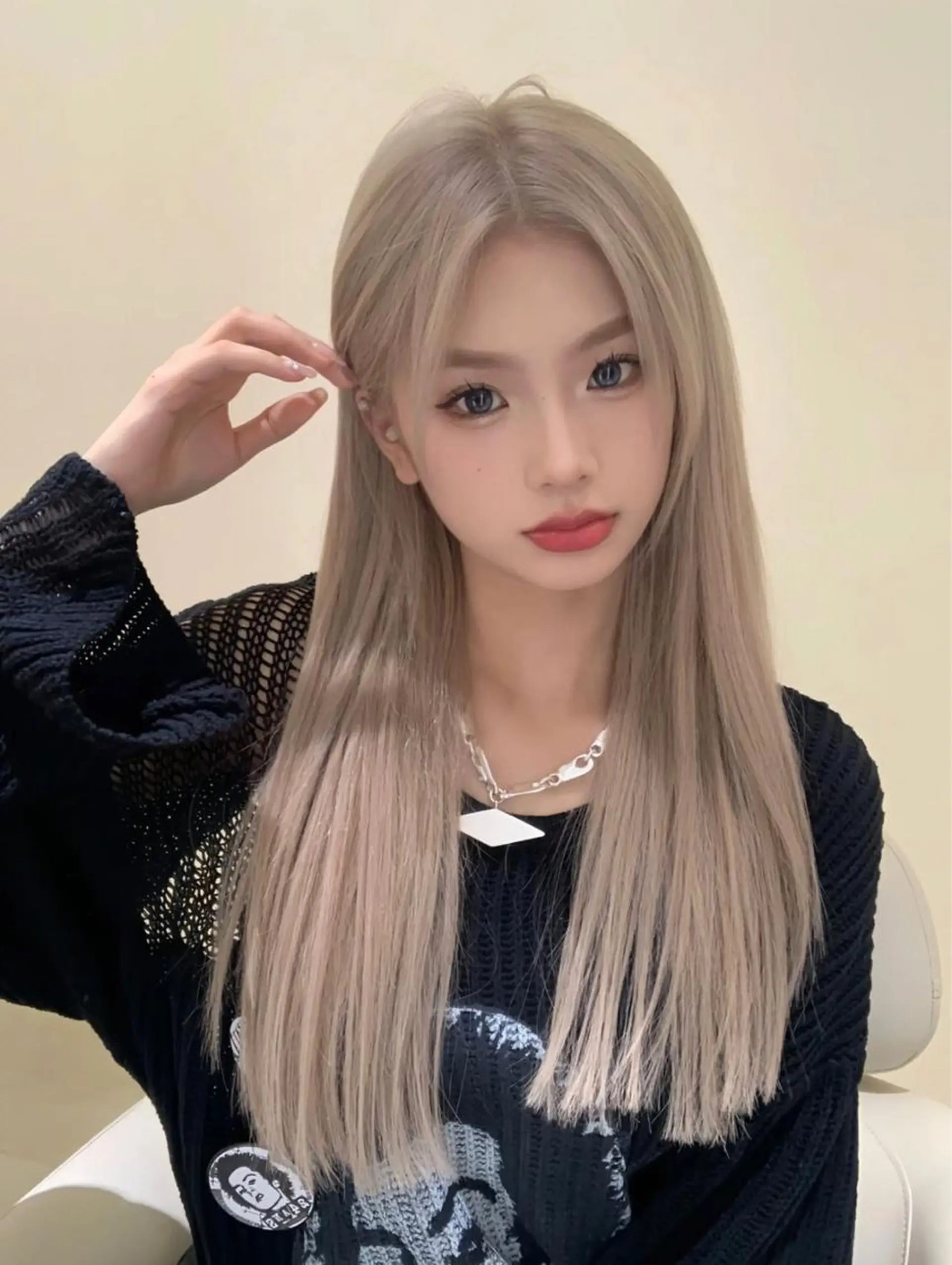 ロング カラー アディクシーカラー 黒髪 ブリーチ ブルーカラー ブルーブラック 🇨🇳ワンホンヘア 下田鉄也のヘアスタイル