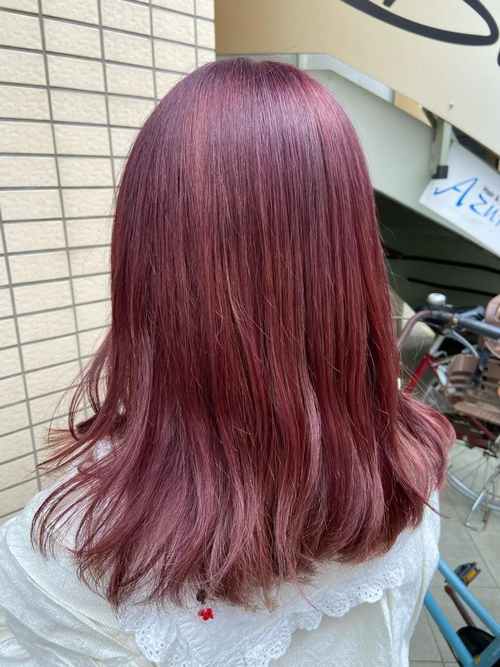 セミロング カラー ブリーチ ピンクカラー ピンクパープル パープルカラー ヘアカラー 菊地 美憂のヘアスタイル