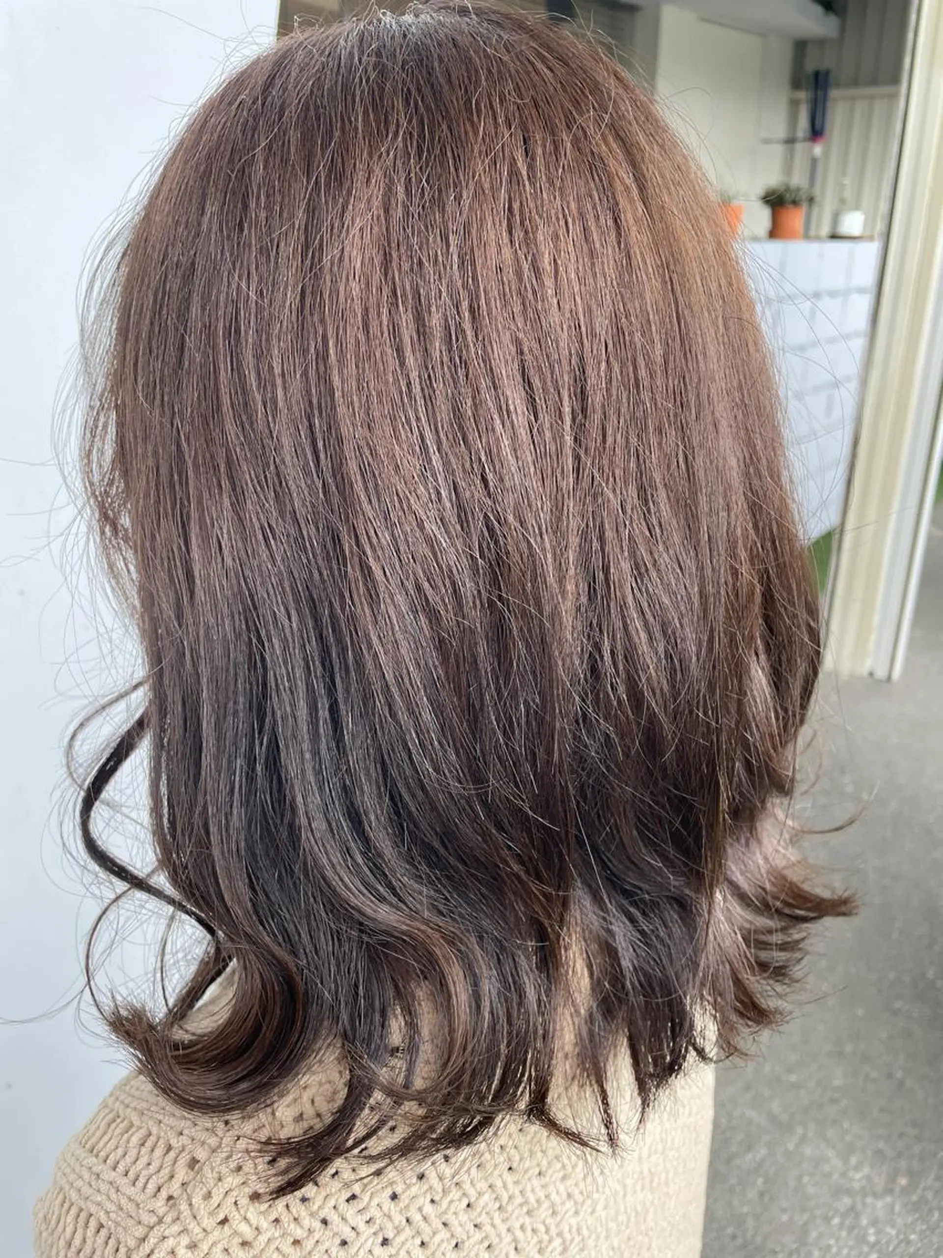 セミロング カラー アッシュ 美容室 Jフィドルファドル所属・わきた かずなのヘアスタイル