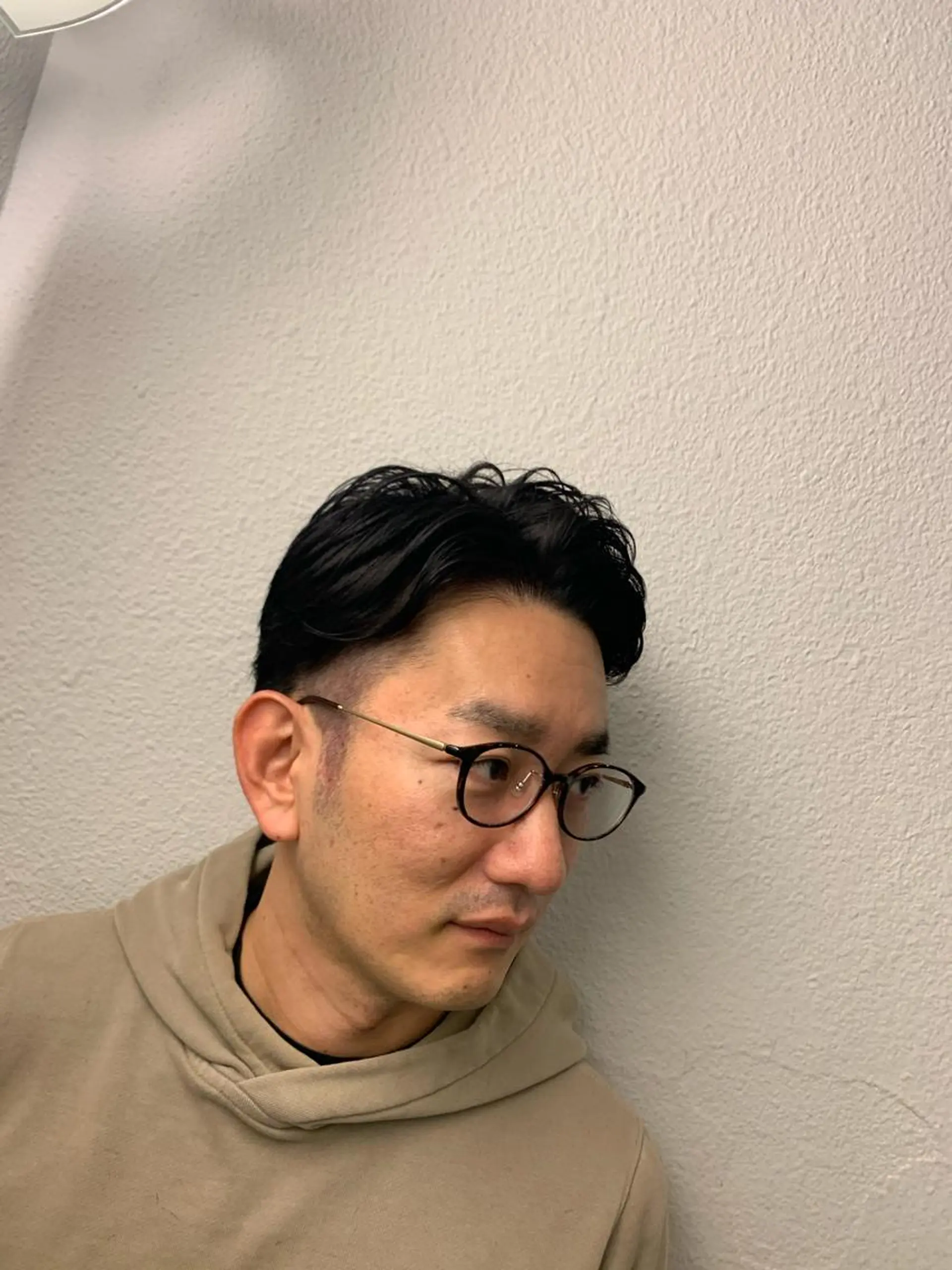 ミディアム メンズ ヒロ銀座 バーバーショップ神楽坂所属・ひらお あおとのヘアスタイル