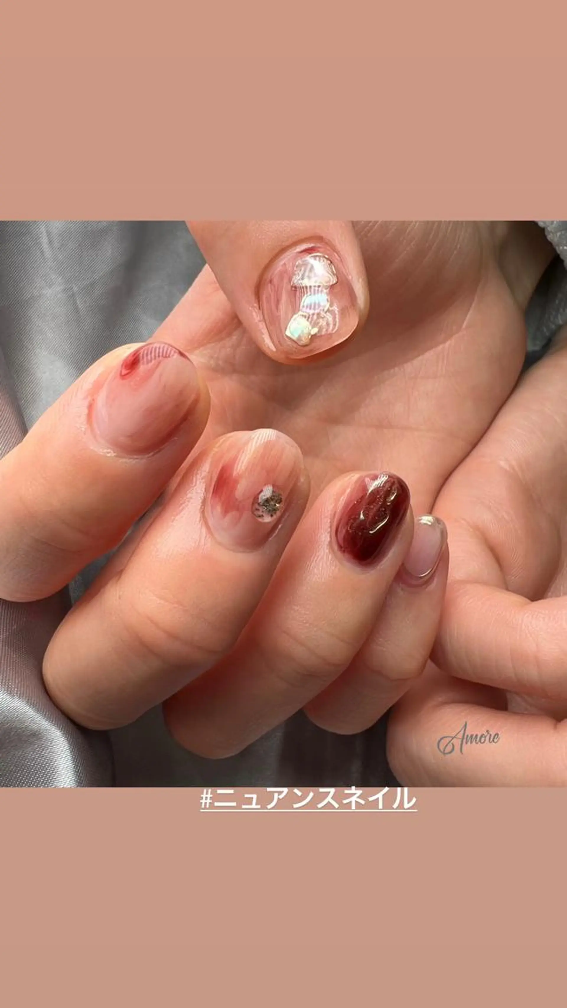 ネイル ジェルネイル 韓国ネイル ミラーネイル オフィスネイル パラジェル You kyehwaのネイルデザイン