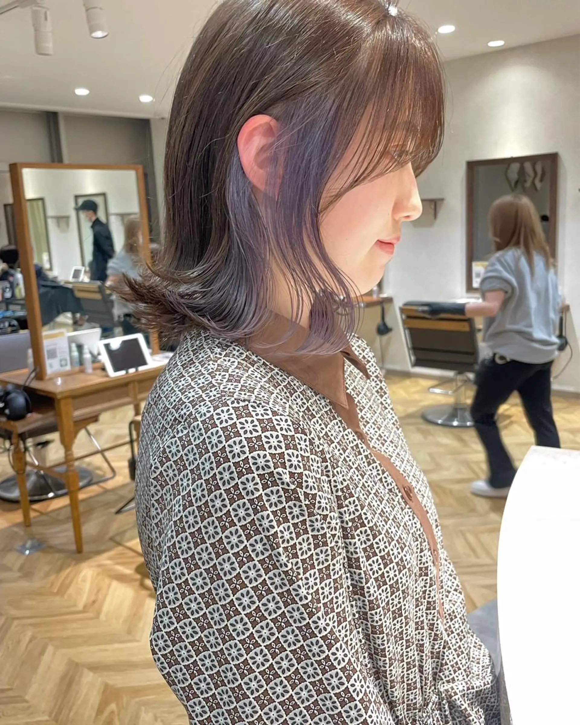 ミディアム ヘアカラー トリートメント ハイトーンヘア れおん🌙のヘアスタイル