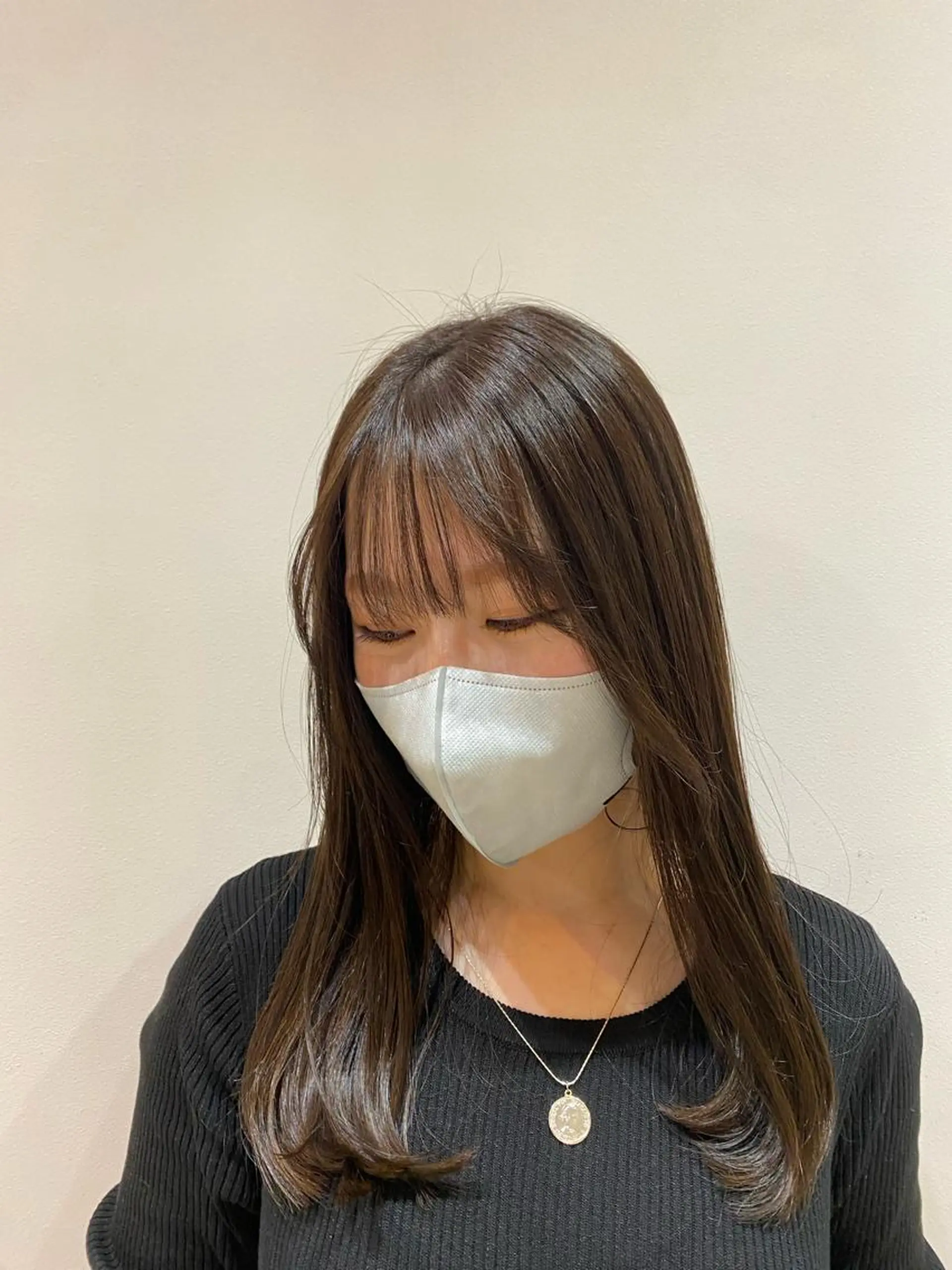 ロング ボブ ハイライト 髪質改善 韓国風ヘア レイヤーカット カット ヘアカラー トリートメント 大人かわいい×艶髪 🤍塩川のヘアスタイル