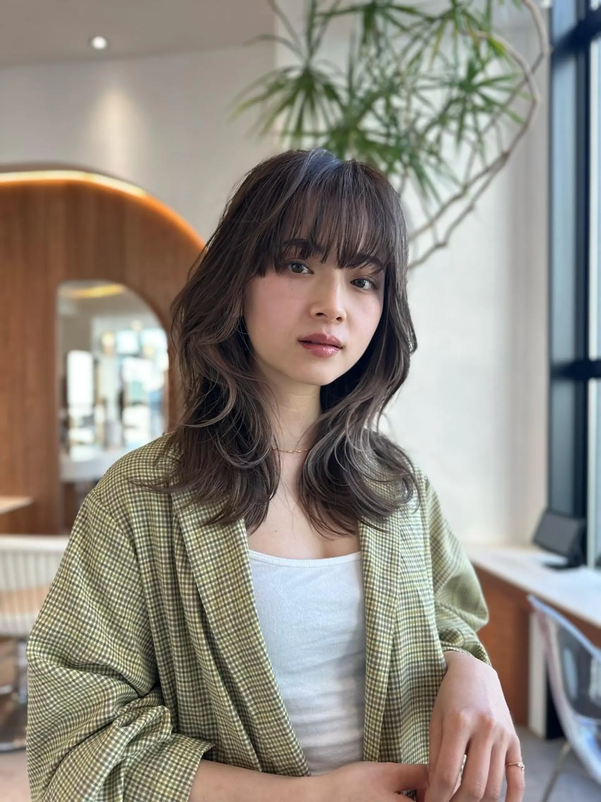 ミディアム カラー 韓国レイヤー🇰🇷 韓国研修◎渋谷カイトのヘアスタイル