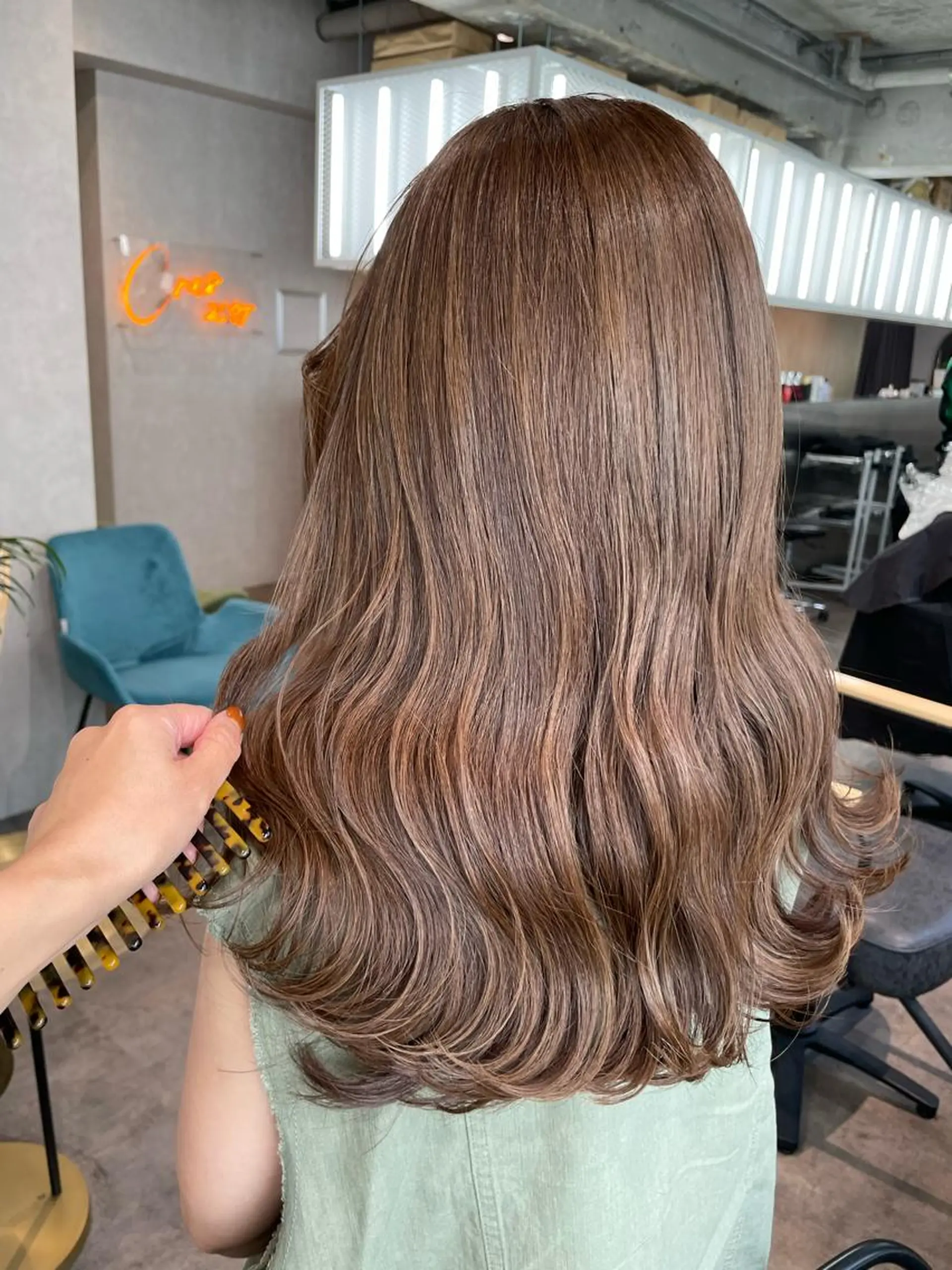ロング カラー ヘアカラー 佐藤 奈佳子 サトウ ナカコのヘアスタイル