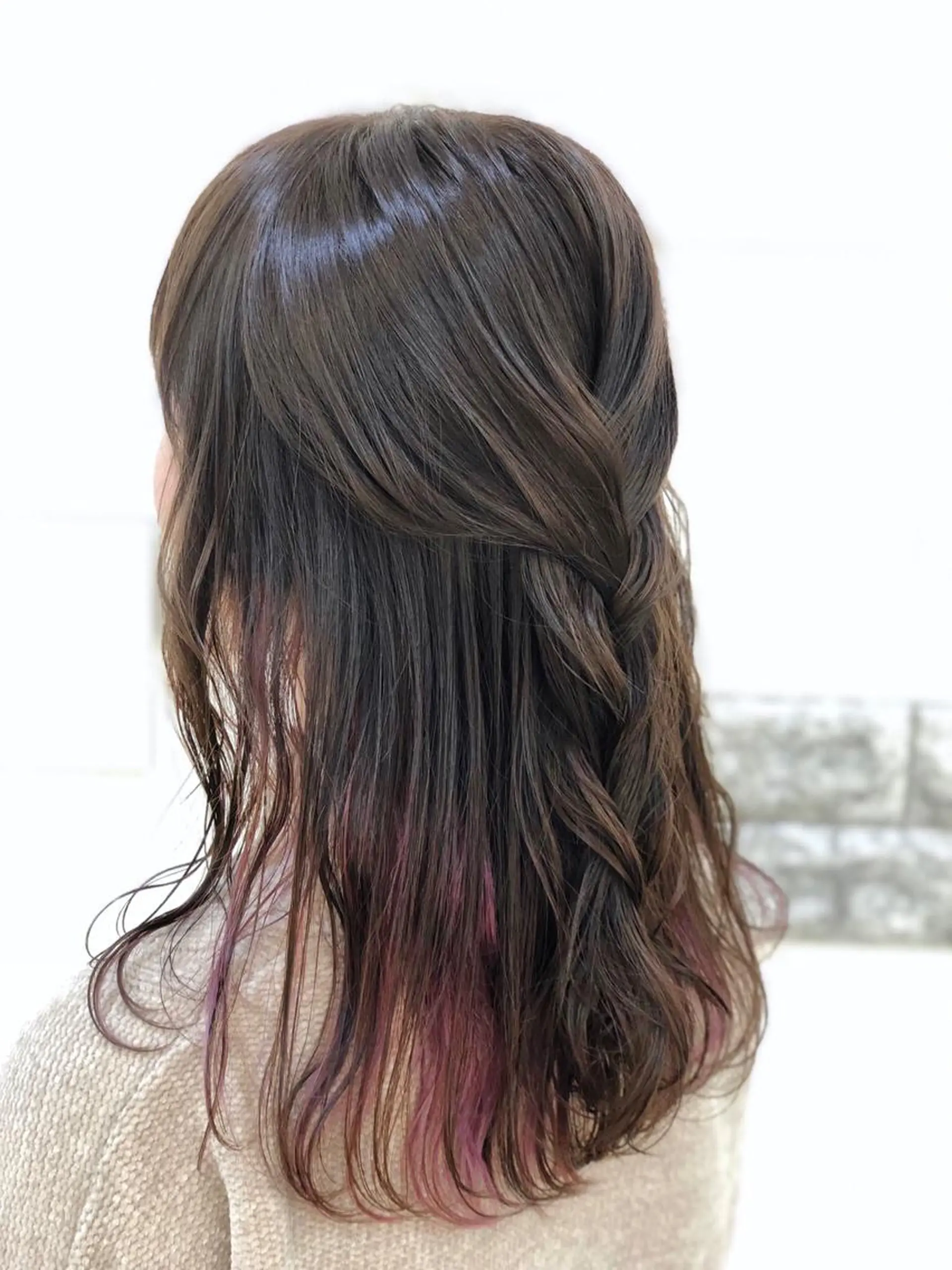 セミロング カラー ヘアアレンジ インナーカラー ピンクカラー これた🧸ヘアメ職人 ♡髪質改善♡カラーのヘアスタイル