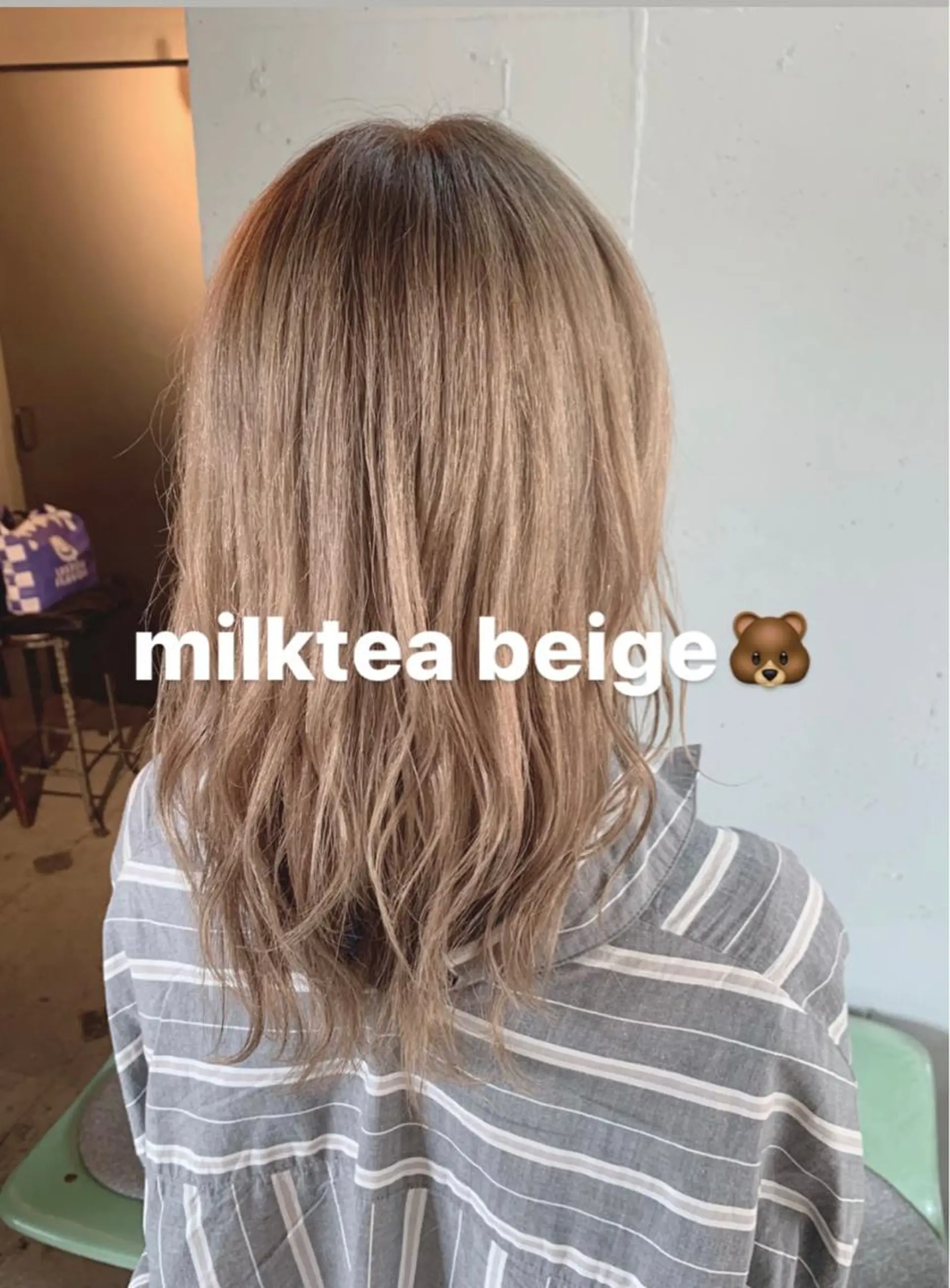 ミディアム カラー ベージュカラー ミルクティーベージュ 似合わせ×美髪改善✨ Yutoのヘアスタイル