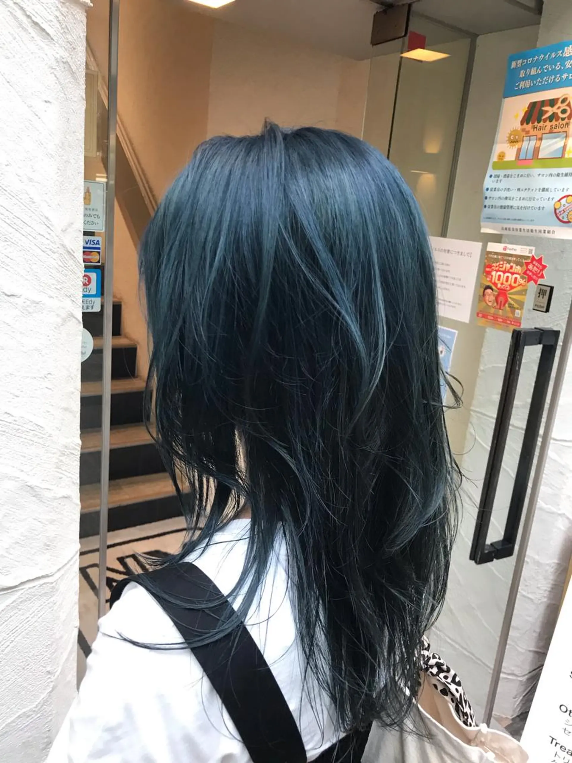 ロング カラー ブルーカラー ネイビーカラー 限定クーポン 💕大量更新ブリーチのヘアスタイル