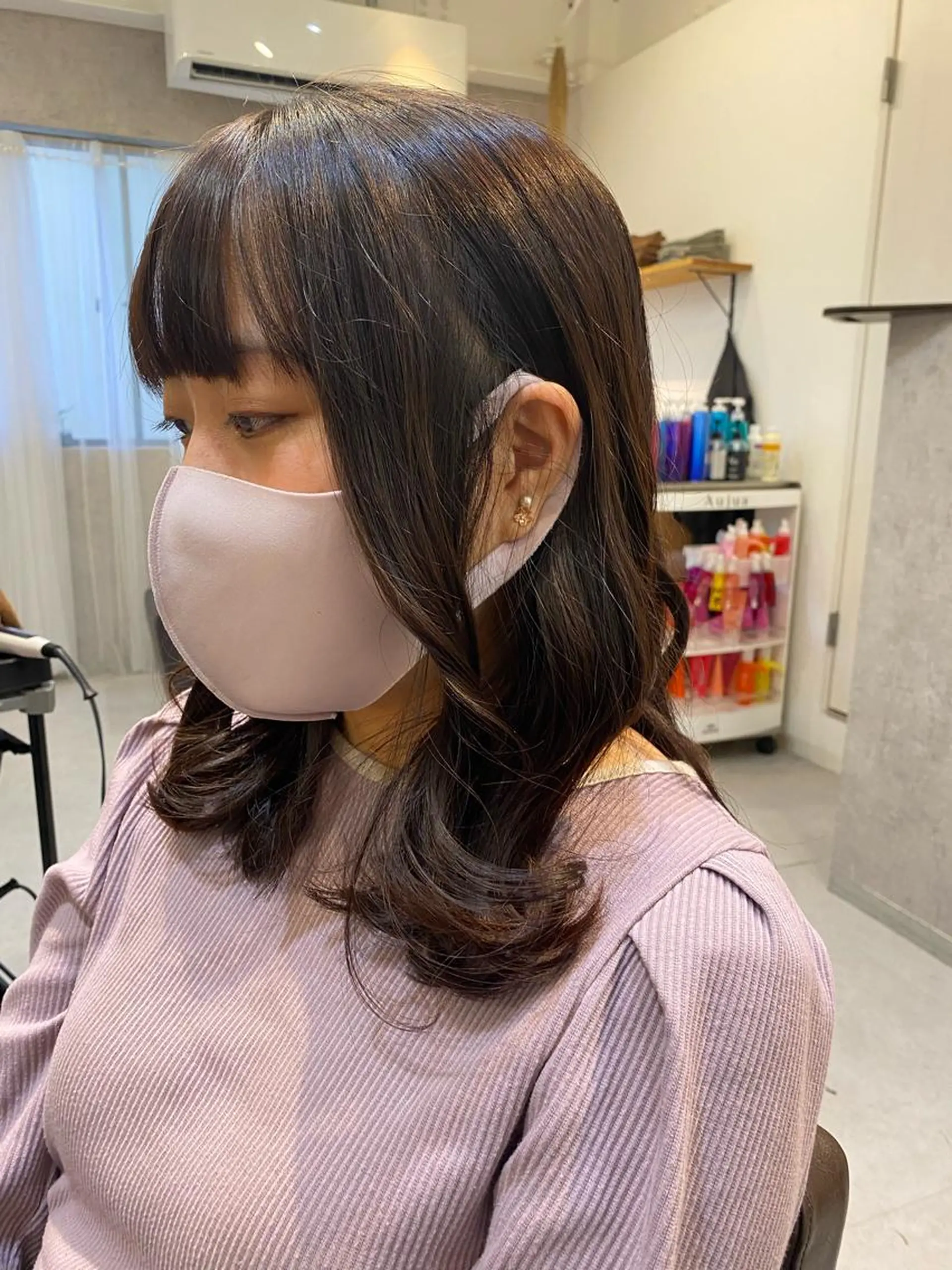 ミディアム カラー カット ヘアカラー トリートメント Dxxxx III所属・女性目線の大人 メンズ*Ayakaのヘアスタイル