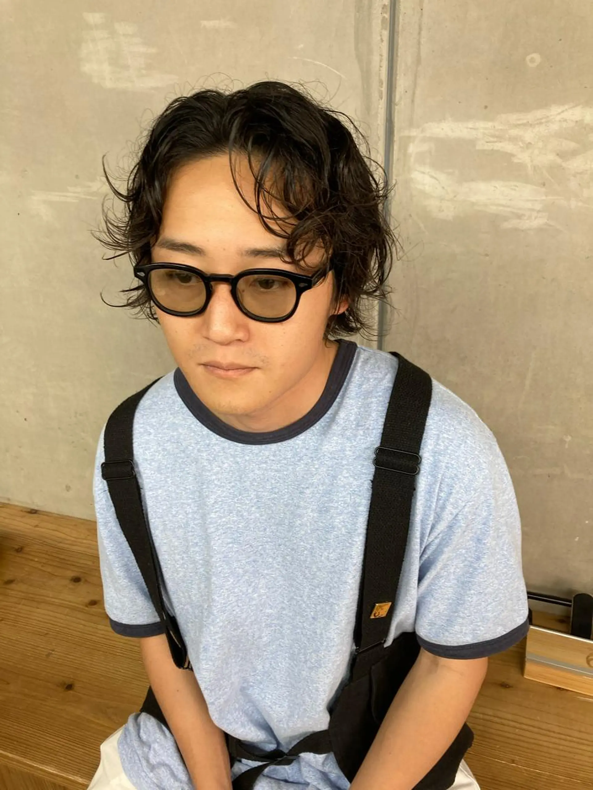 ショート カラー パーマ メンズ BRUNTJET所属・MAEDA MADOKAのヘアスタイル