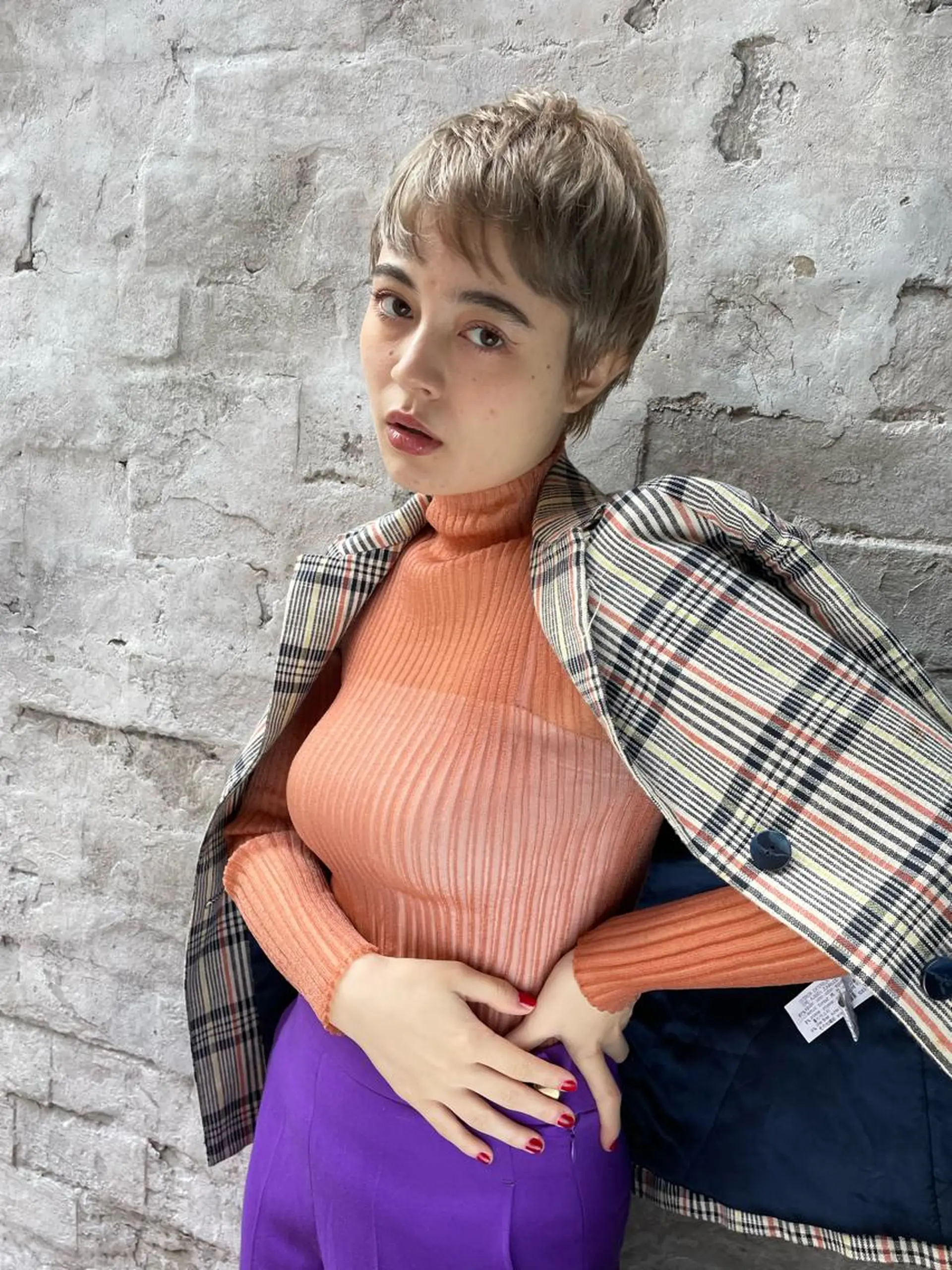 ショート カラー ショートボブ ベリーショート オリーブカラー ボブ マニッシュショート カット ヘアカラー トリートメント ショート/ボブ専門 宮脇美奈/南船場のヘアスタイル