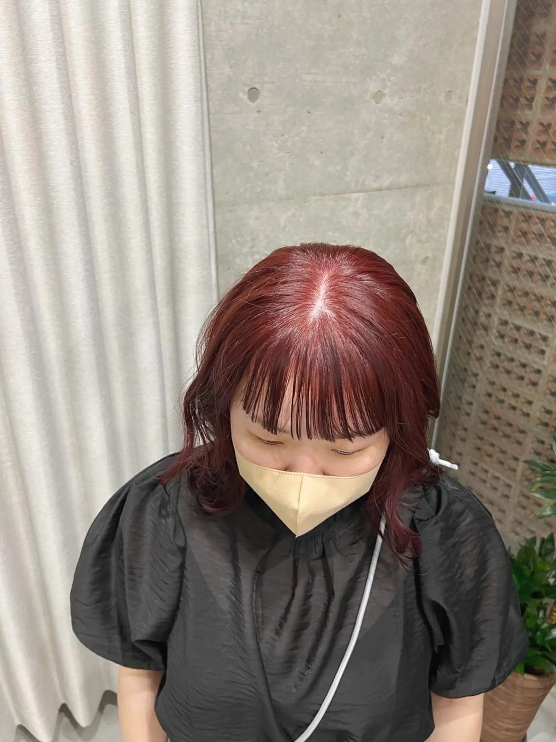 ミディアム カラー ボブパーマコテ巻き風 パーマNo1深江秀平のヘアスタイル