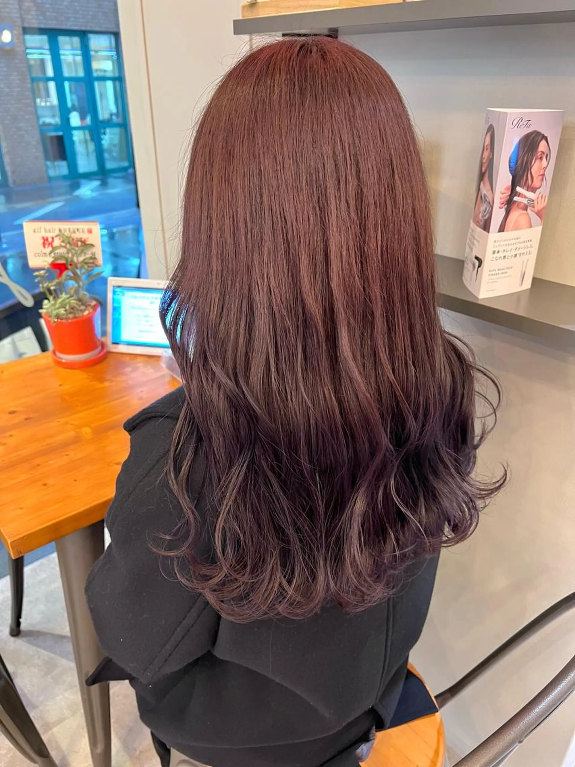 ロング カット ヘアカラー トリートメント 酸性ストレート/ブリ ーチなし/中村 匠のヘアスタイル