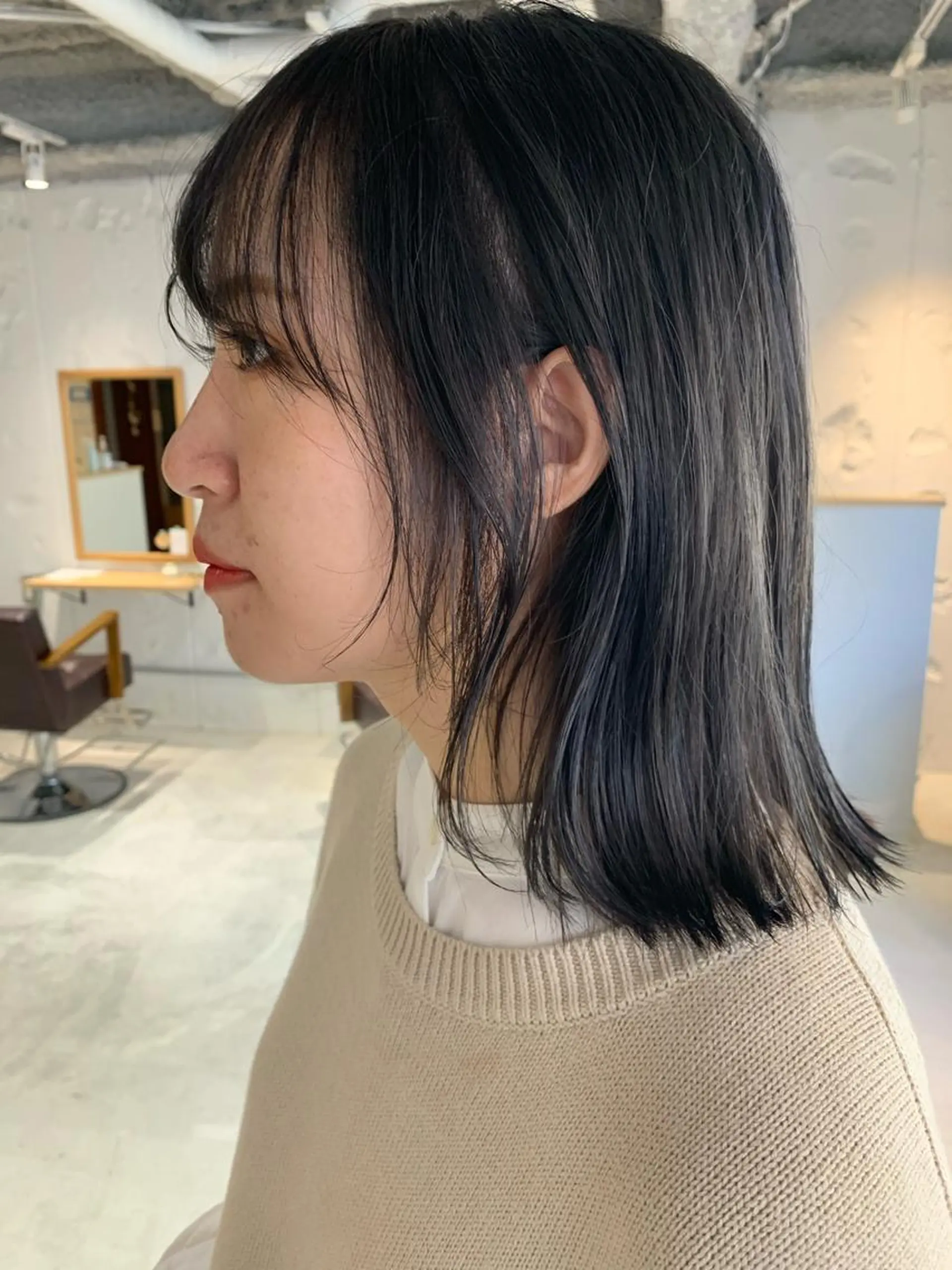 ミディアム カラー レイヤーカット iet.所属・ウルフ/ボブ/耳ツボ ジュエリー◎ricoのヘアスタイル