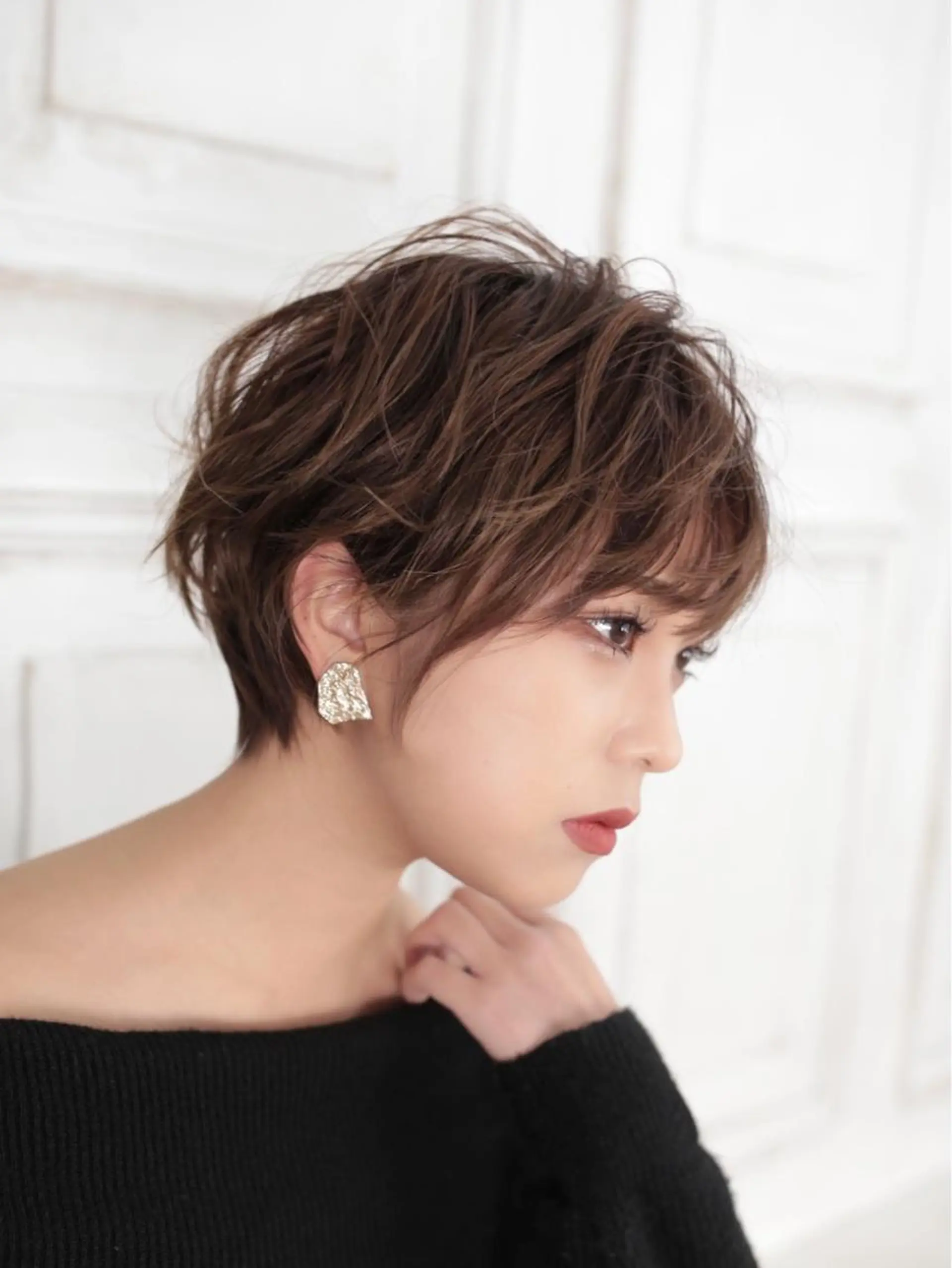 ショート カラー ハイライトカラー ハイライト ショートヘア hair salon suiw所属・ハイトーンショート 特化‬吉田義隆のヘアスタイル