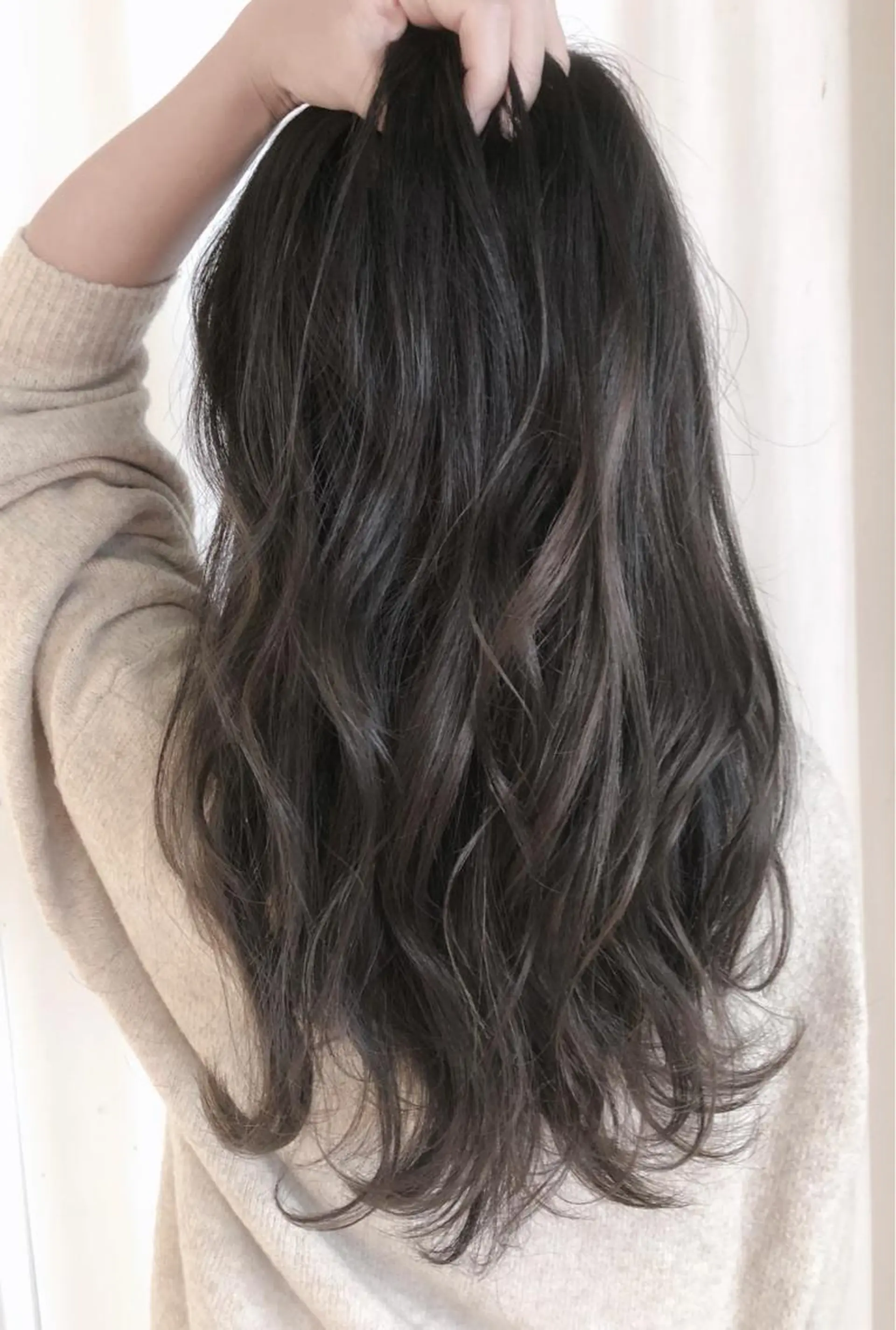 セミロング カラー パーマ ヘアアレンジ アッシュ バレイヤージュ ブリーチ ケアブリーチ 透明感カラー ヘアカラー トリートメント 竹内ケンゴ🇰🇷 EIGHT藤沢のヘアスタイル