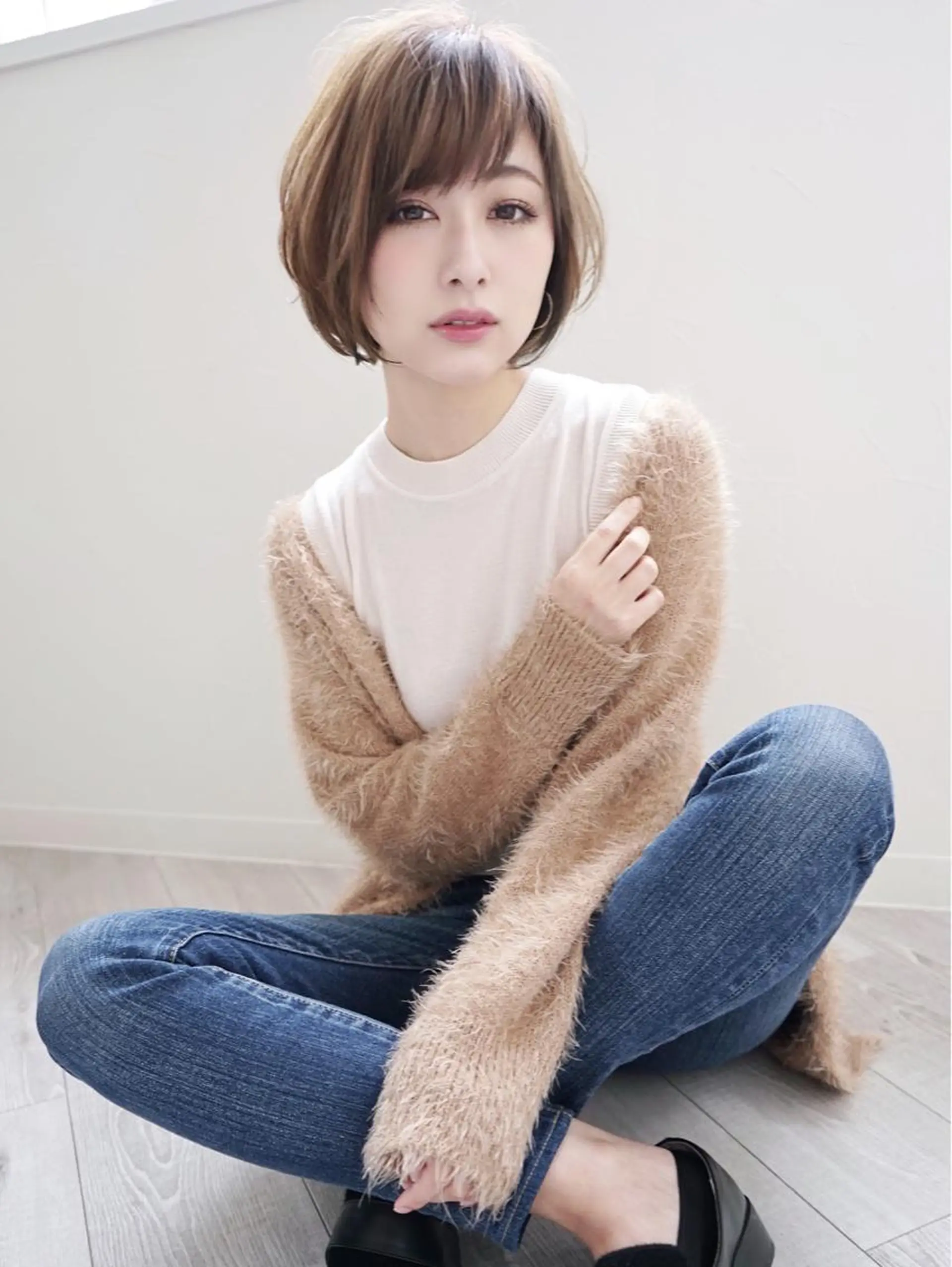 ショート カラー ショートボブ ベージュカラー ボブ ショートヘア カット トリートメント WHOLE所属・花井 啓好のヘアスタイル