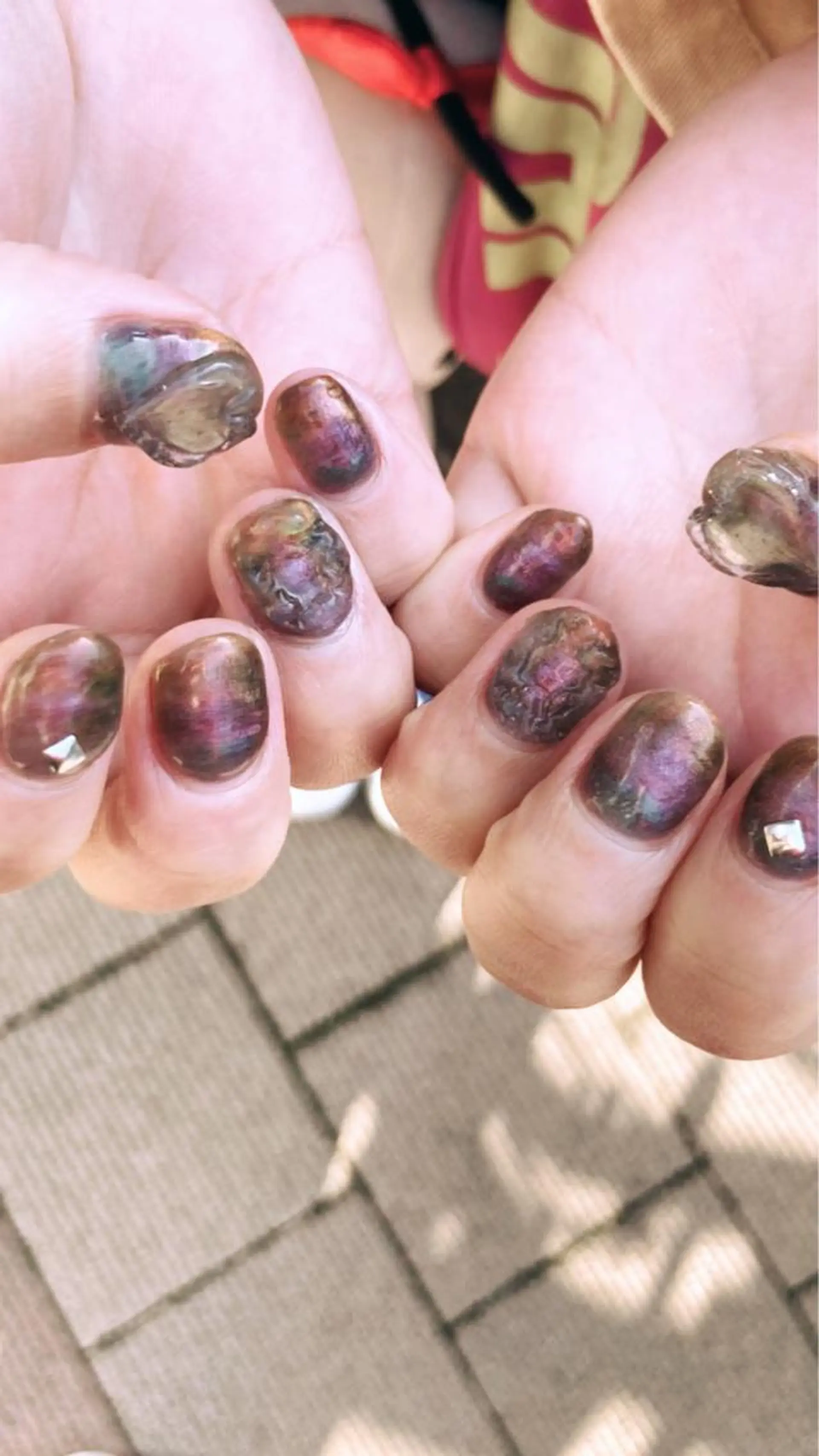 ネイル グラデーション マグネットネイル ネイルケアサロン Campanulaのネイルデザイン