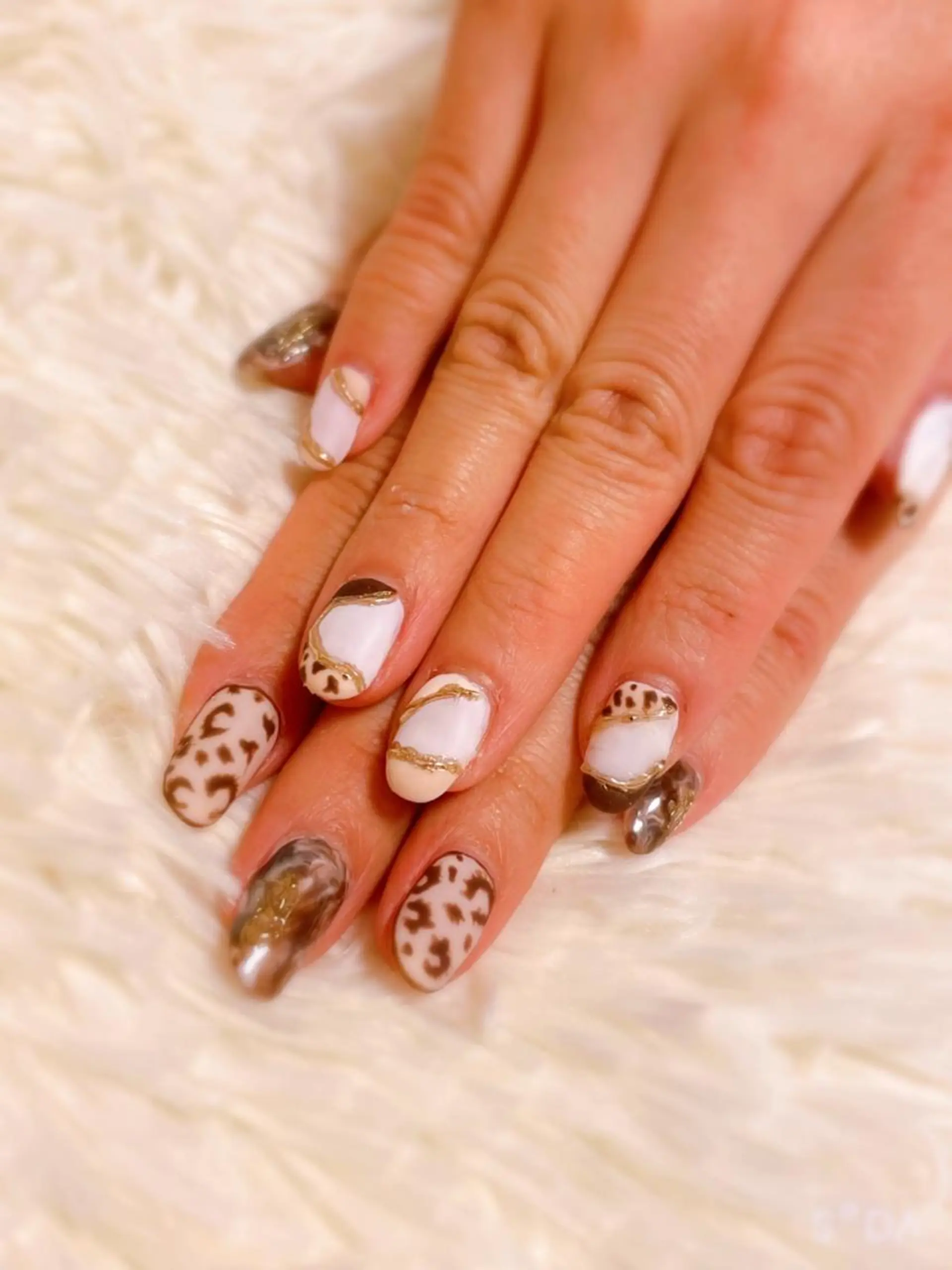 ネイル アニマル柄 マットネイル ニュアンスネイル Nail salon Betty❤︎のネイルデザイン