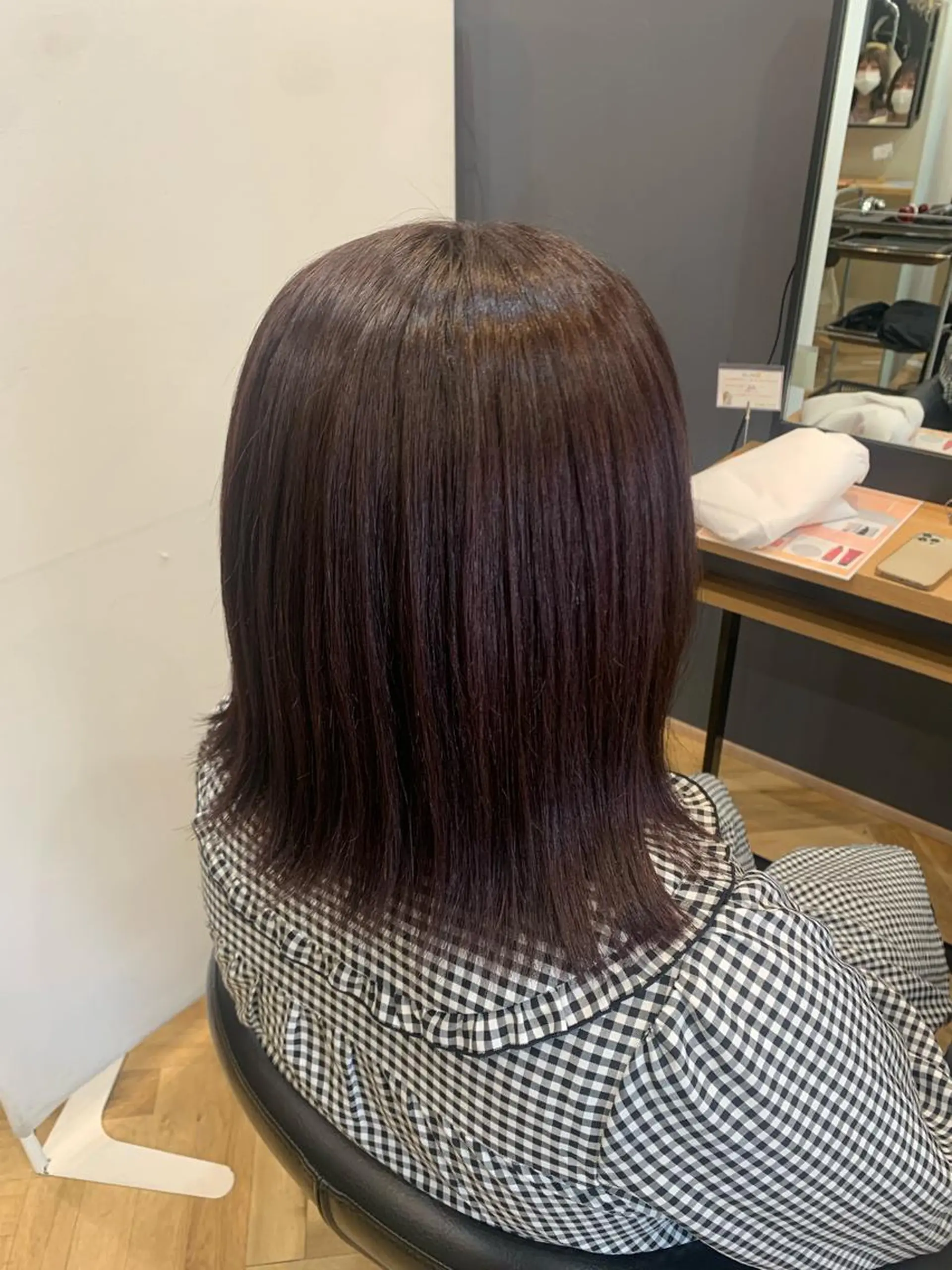 ミディアム カット ヘアカラー 長野 歌穂のヘアスタイル