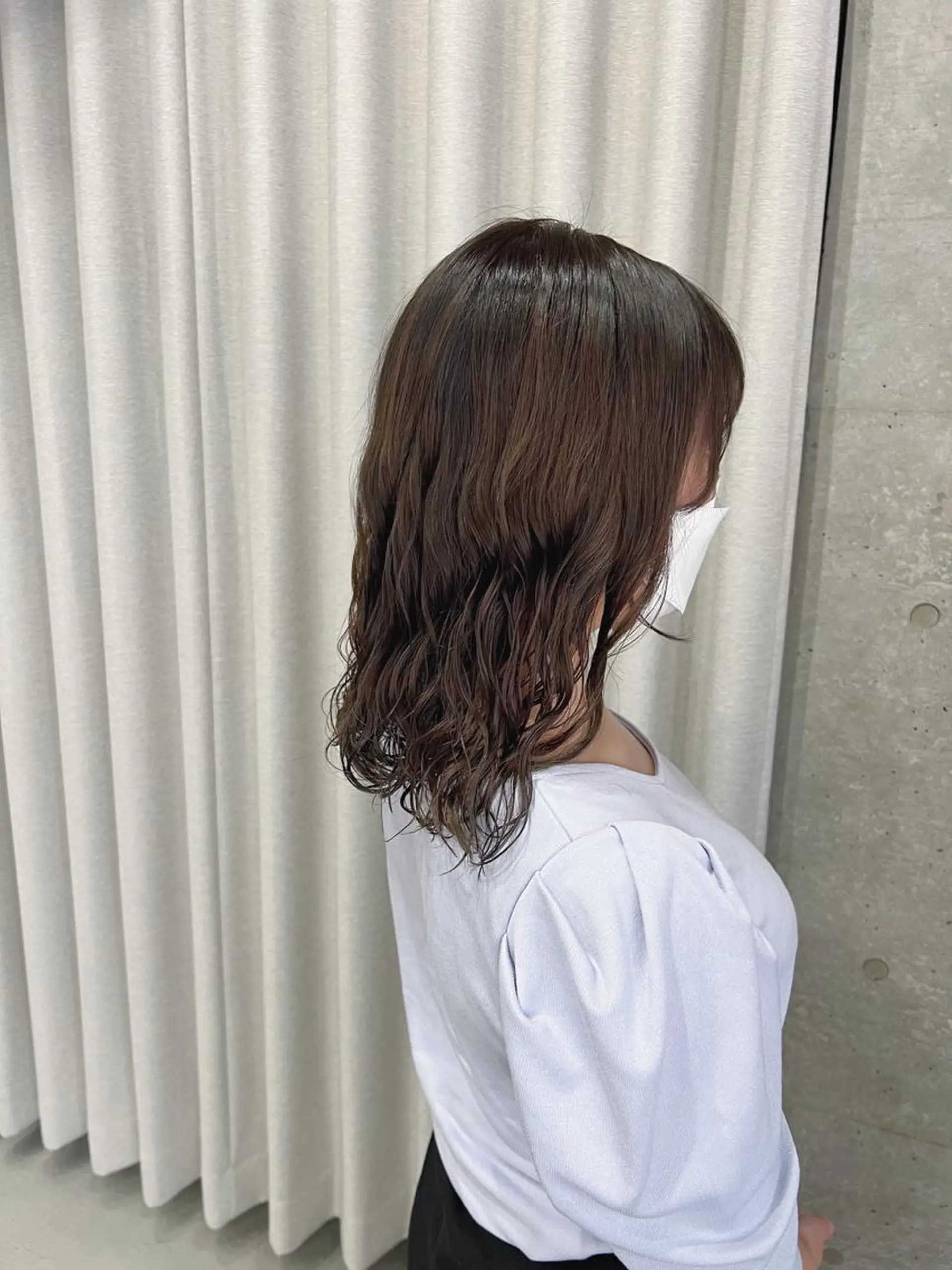 ミディアム パーマ ボブパーマコテ巻き風 パーマNo1深江秀平のヘアスタイル