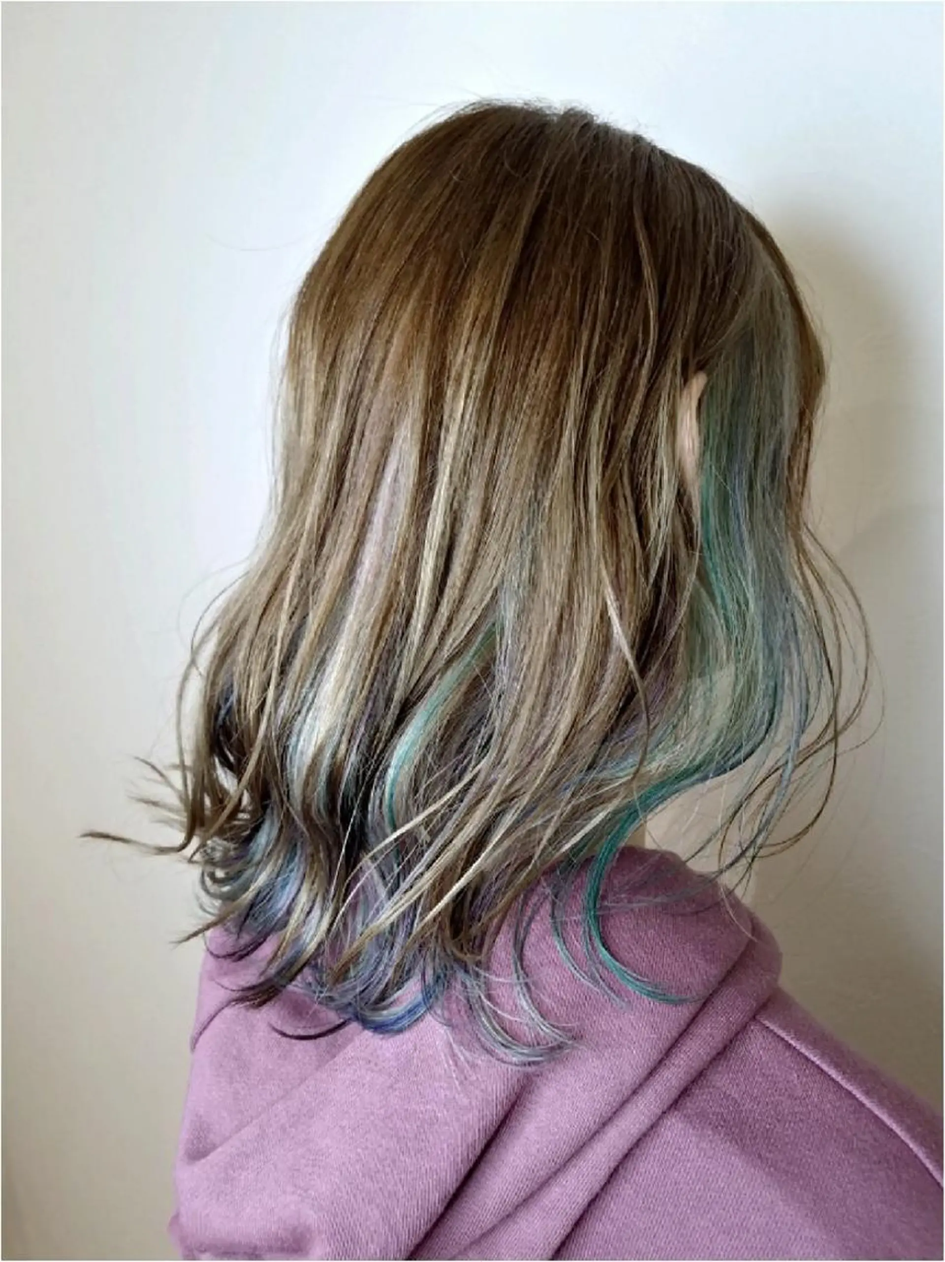 セミロング ヘアアレンジ カラー ユニコーンカラー 【髪質改善美容師】t occa茨木篠原健太のヘアスタイル