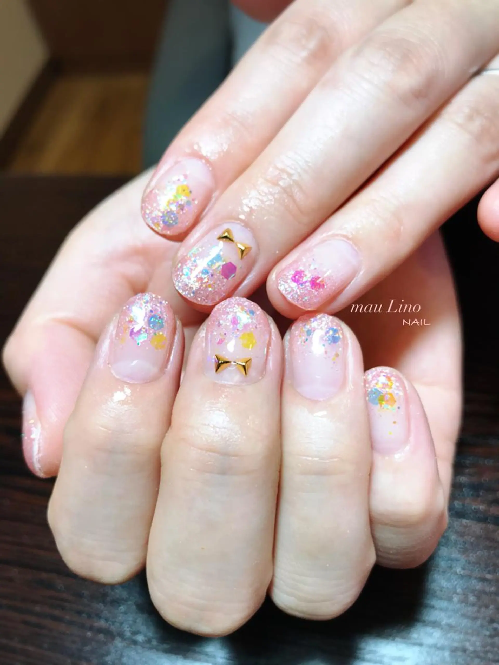 ネイル グラデーション ラメ(グリッター) ラメグラデーション mau Lino    NAIL所属・GELo nail~#19~のネイルデザイン