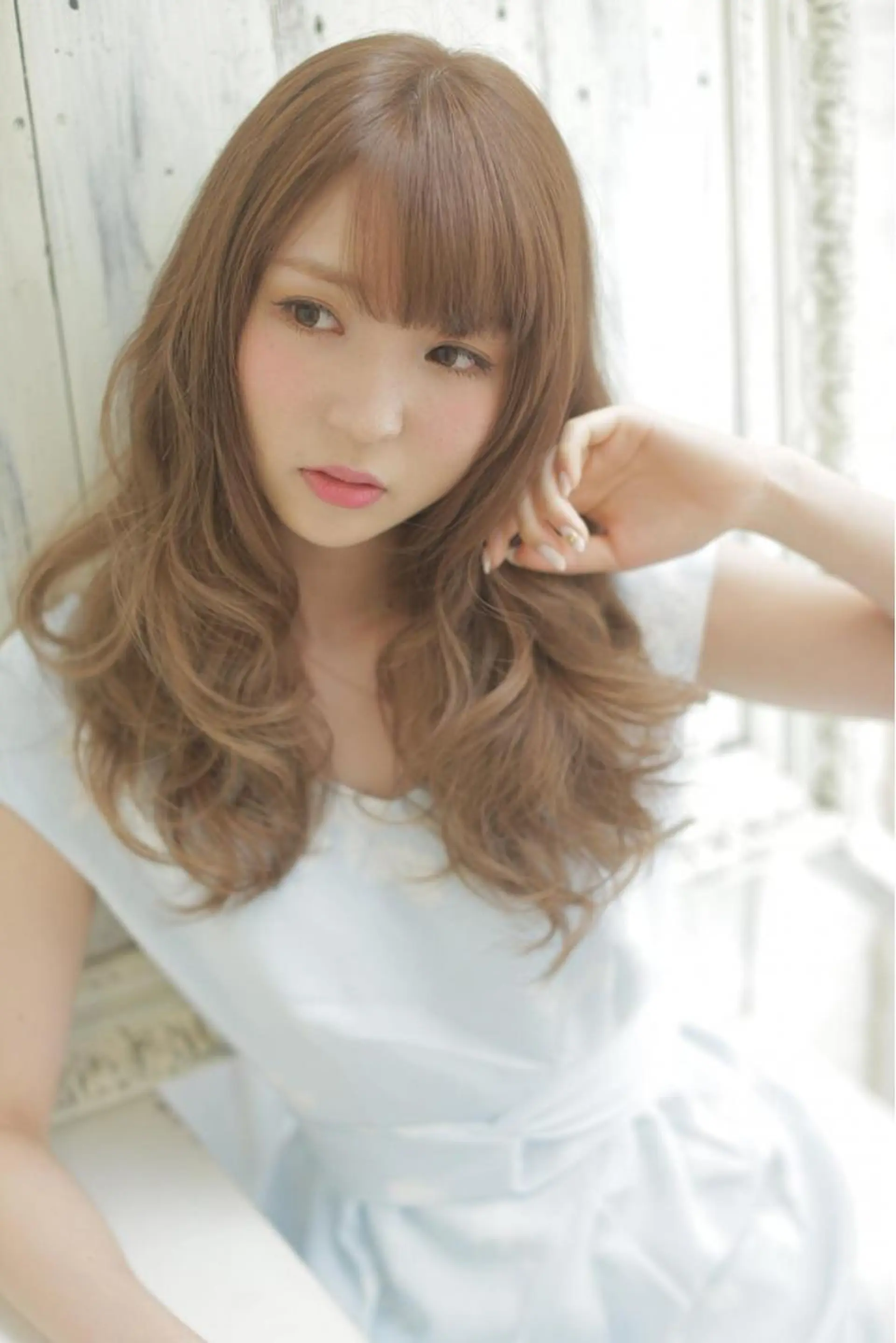 ロング カラー 龍 門のヘアスタイル