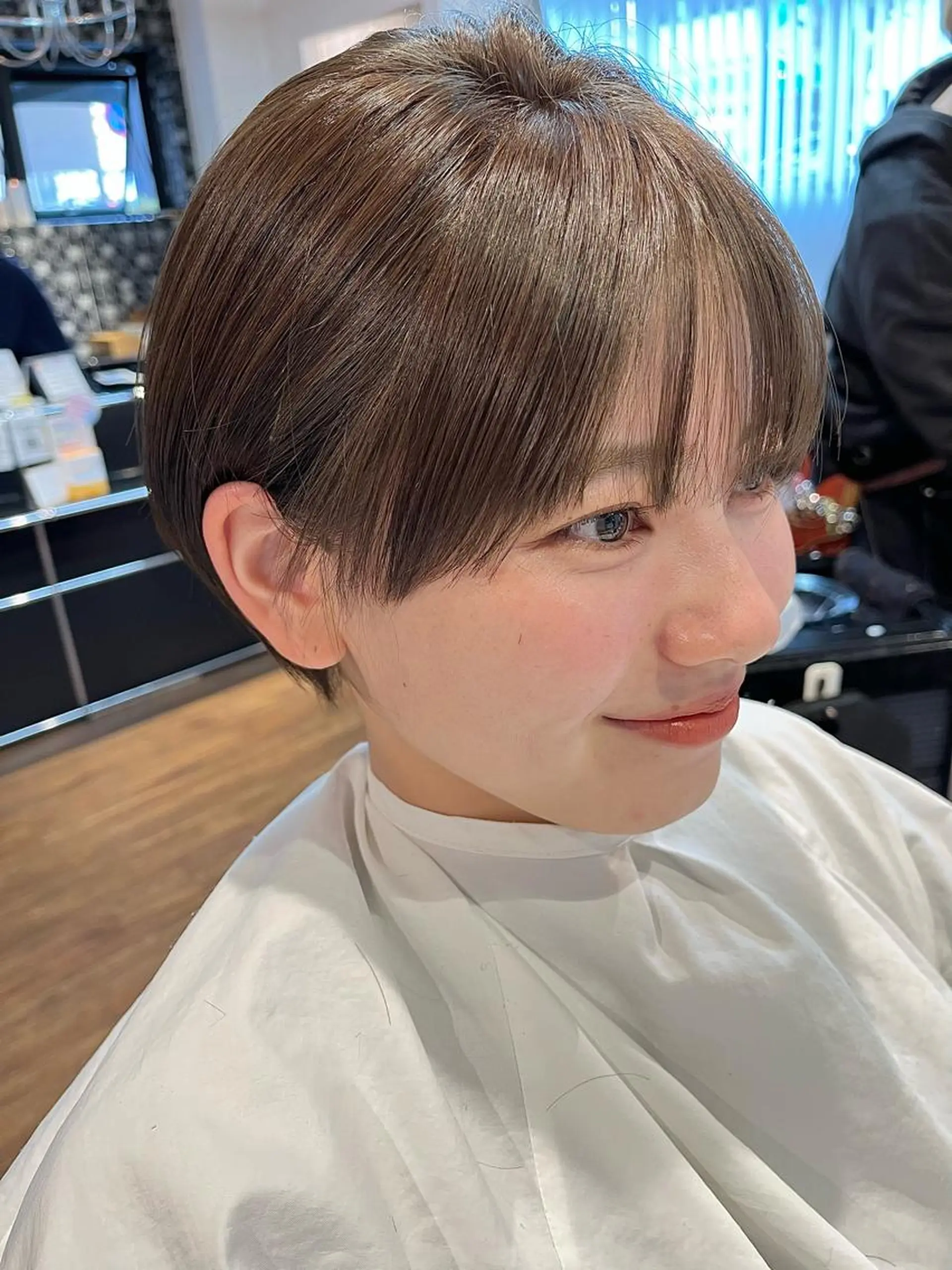 ショート コテ巻きパーマ/韓国 パーマ/佐野のヘアスタイル