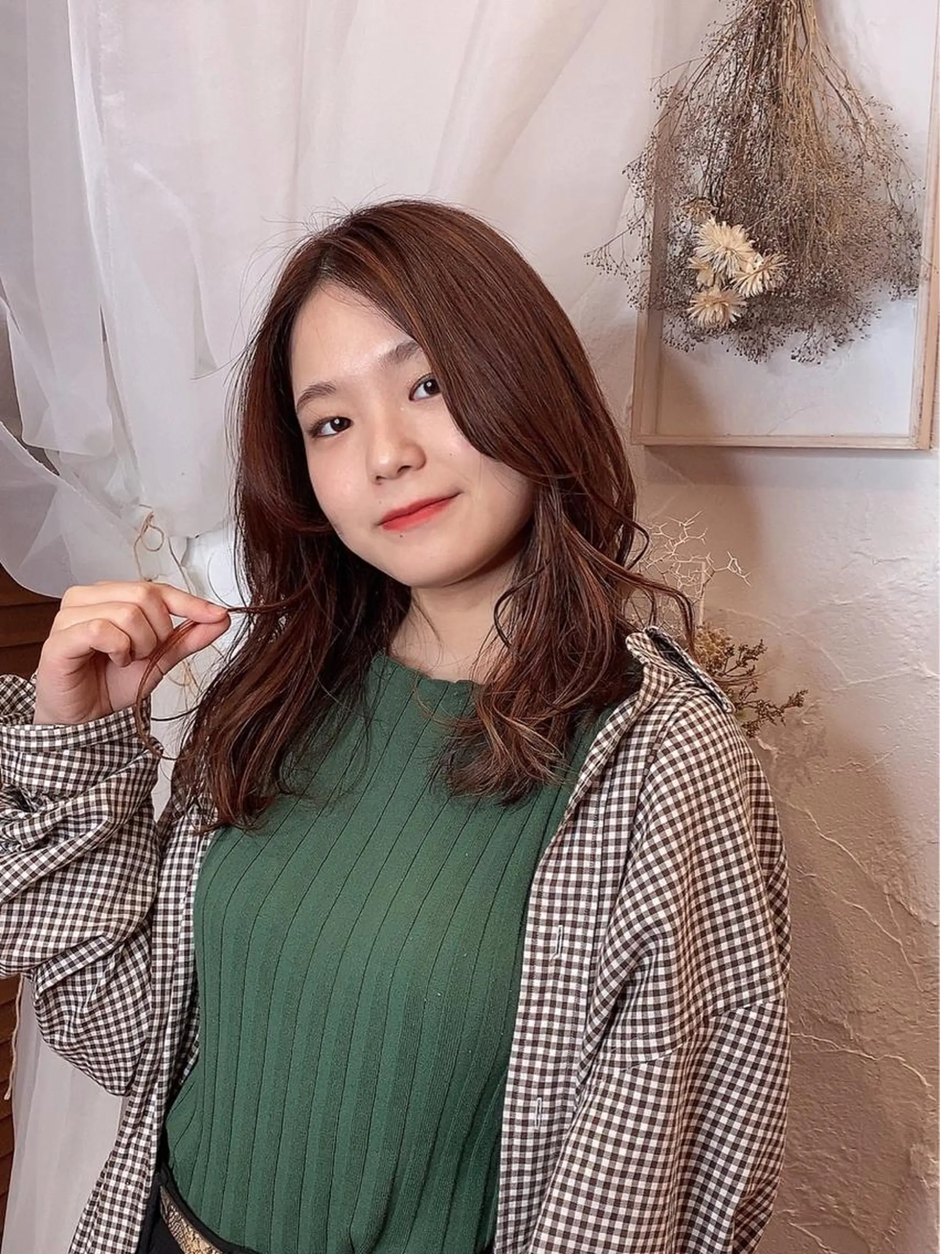 ロング カラー ヘアアレンジ Agu hair mieux宮崎大塚店所属・デザインカラー✨ 日高桃佳のヘアスタイル