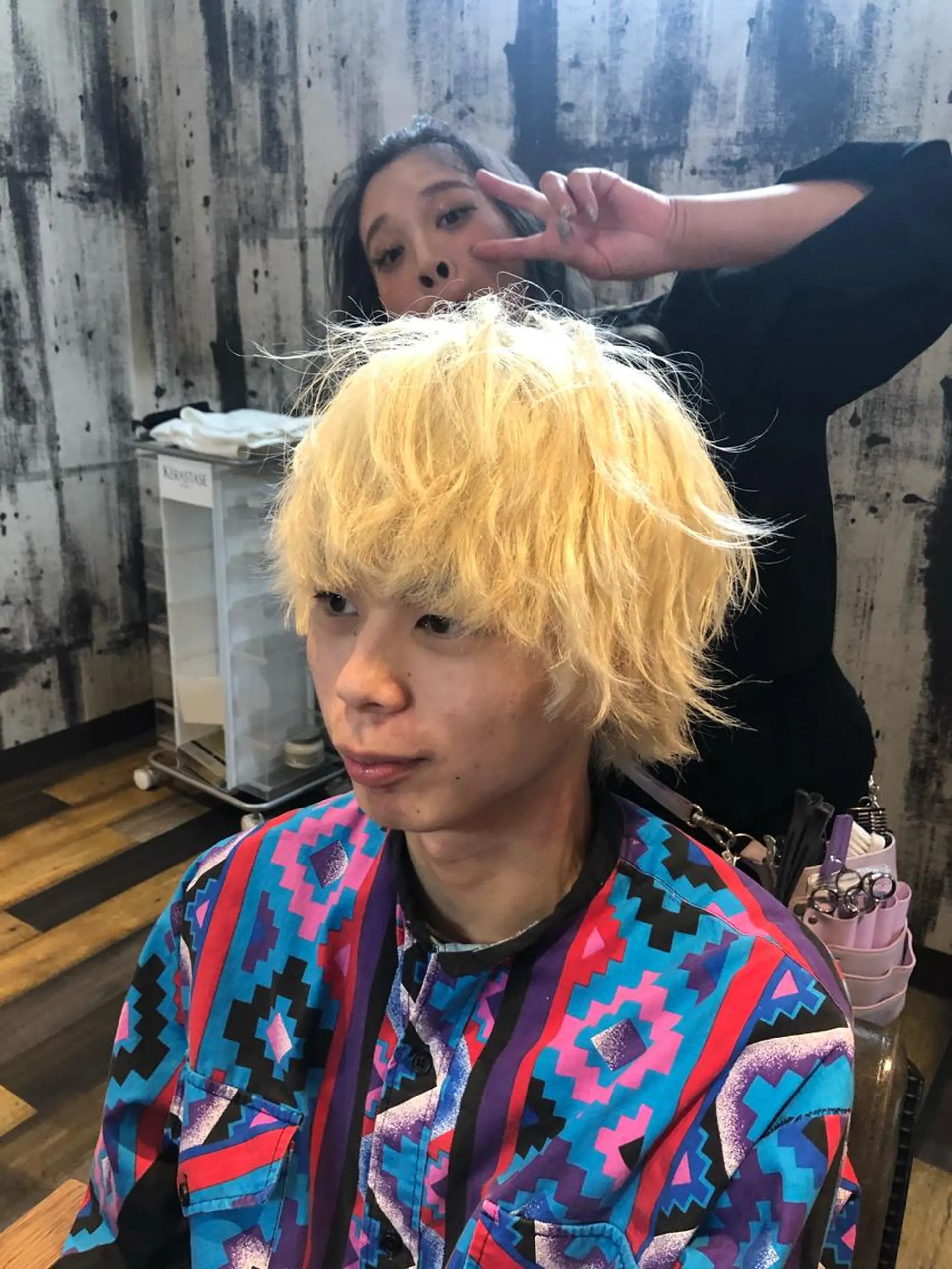 ミディアム カラー メンズ マッシュウルフ マッシュ メンズウルフカット ウルフカット ヘアカラー 💈大人の渋髪💈 店長　大橋侑弥のヘアスタイル