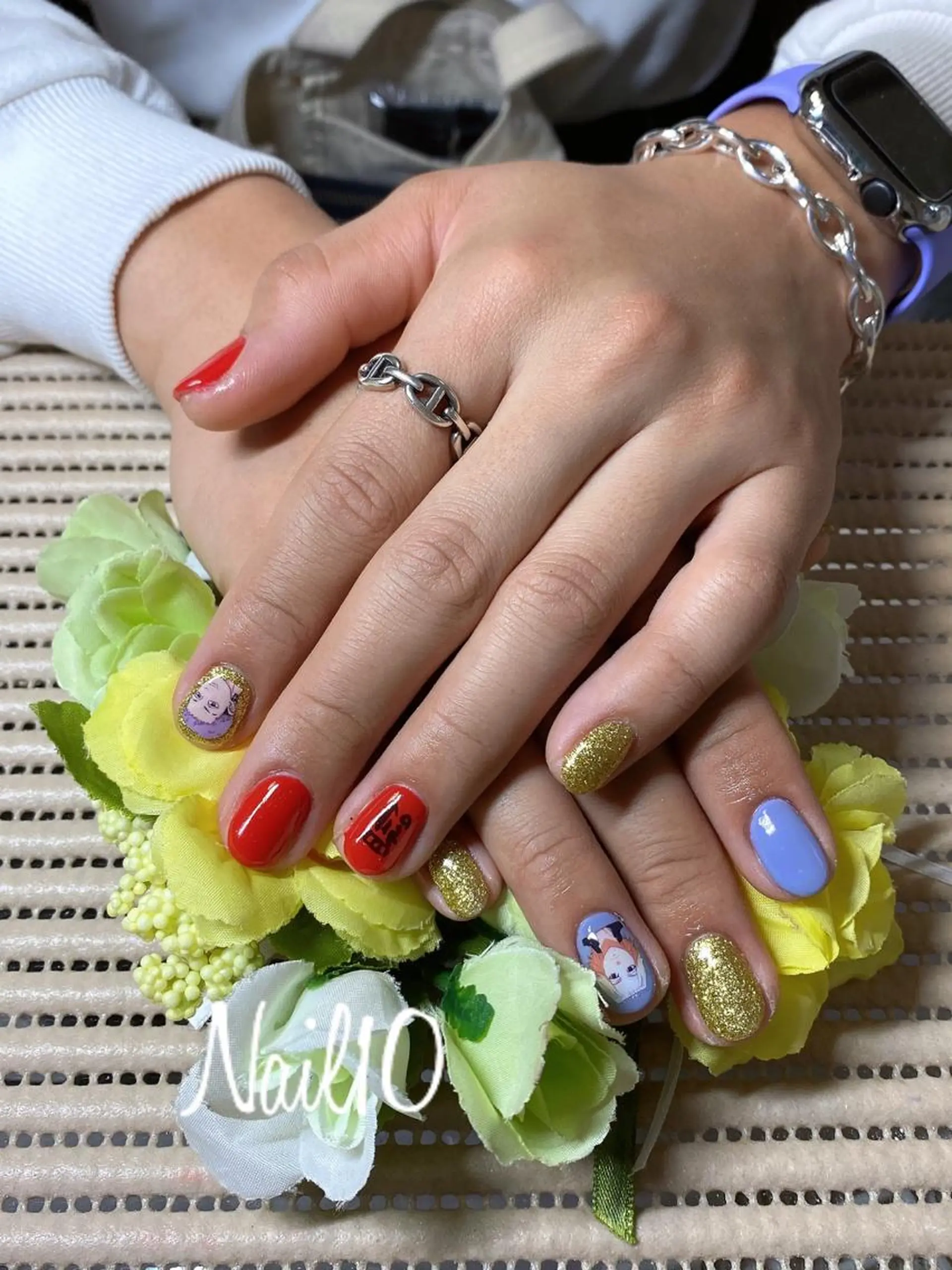 ネイル アートネイル ラメ(グリッター) ラメグラデーション Nail10 Kakoのネイルデザイン